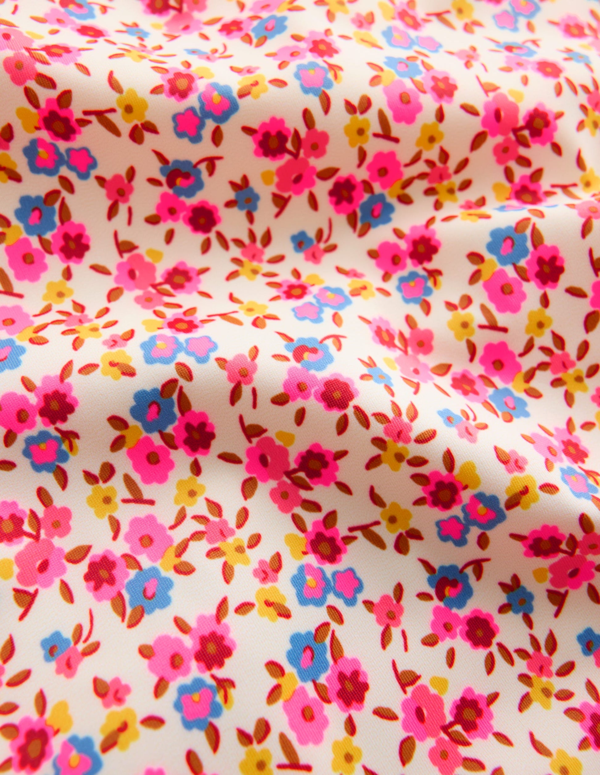 Bedruckter Badeanzug mit gekreuzten Trägern-Papyrus Kleines Blumenmuster-4