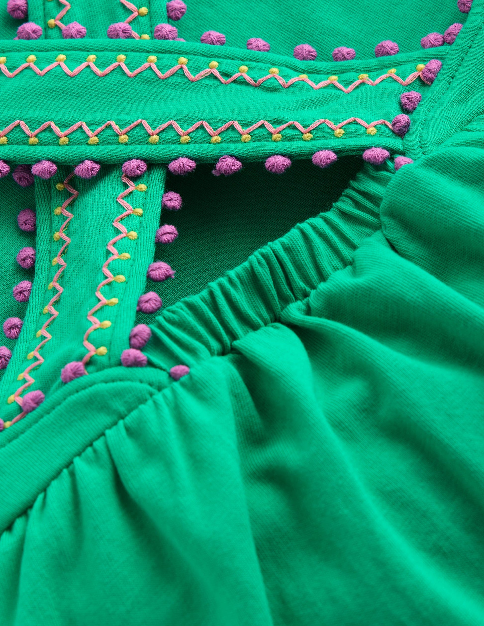 Oberteil mit überkreuzten Rückenträgern und Bommelbesatz-Aquamarinblau-3