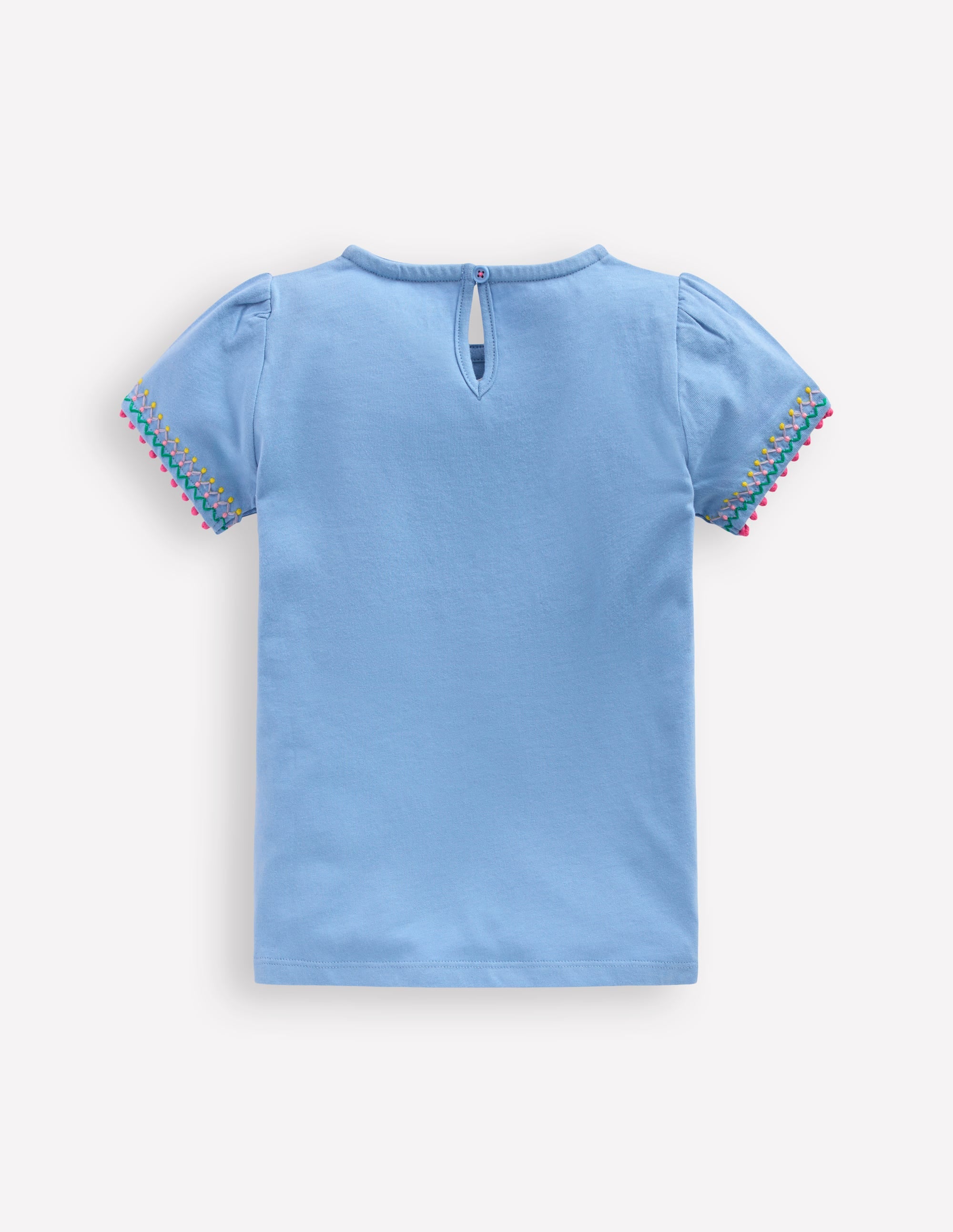 T-Shirt mit Puffärmeln-Vergissmeinnicht Blau - Image 2