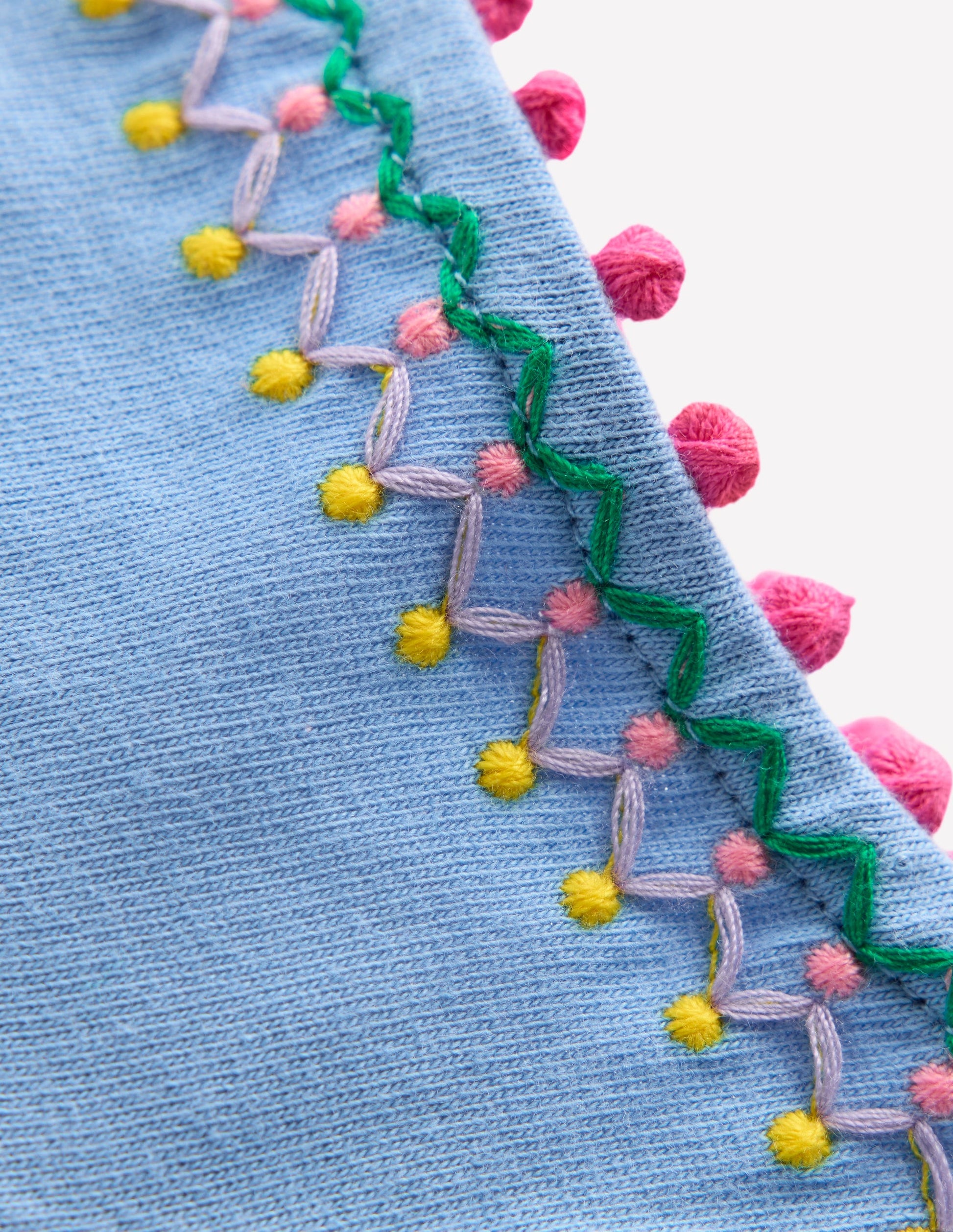 T-Shirt mit Puffärmeln-Vergissmeinnicht Blau-3