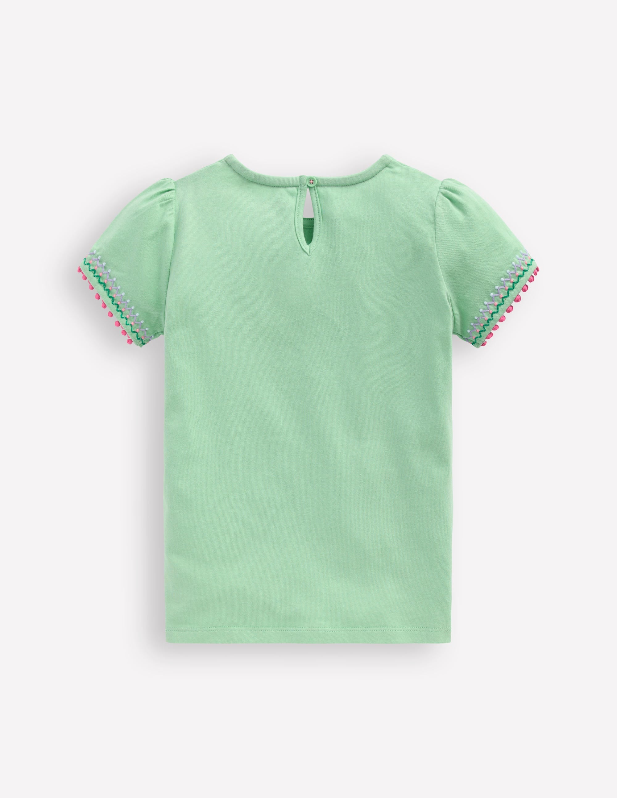 T-Shirt mit Puffärmeln-Pistaziengrün - Image 2