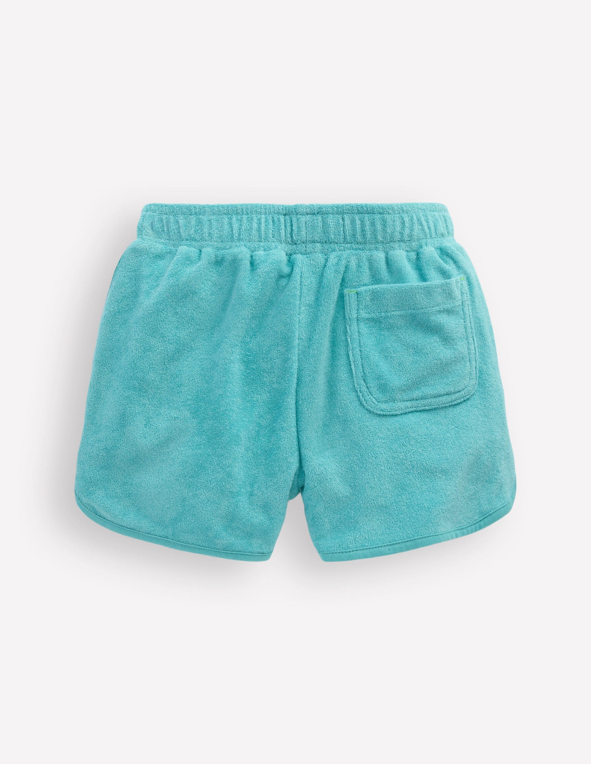Bestickte Frottee-Shorts-Blaue Stickerei-2