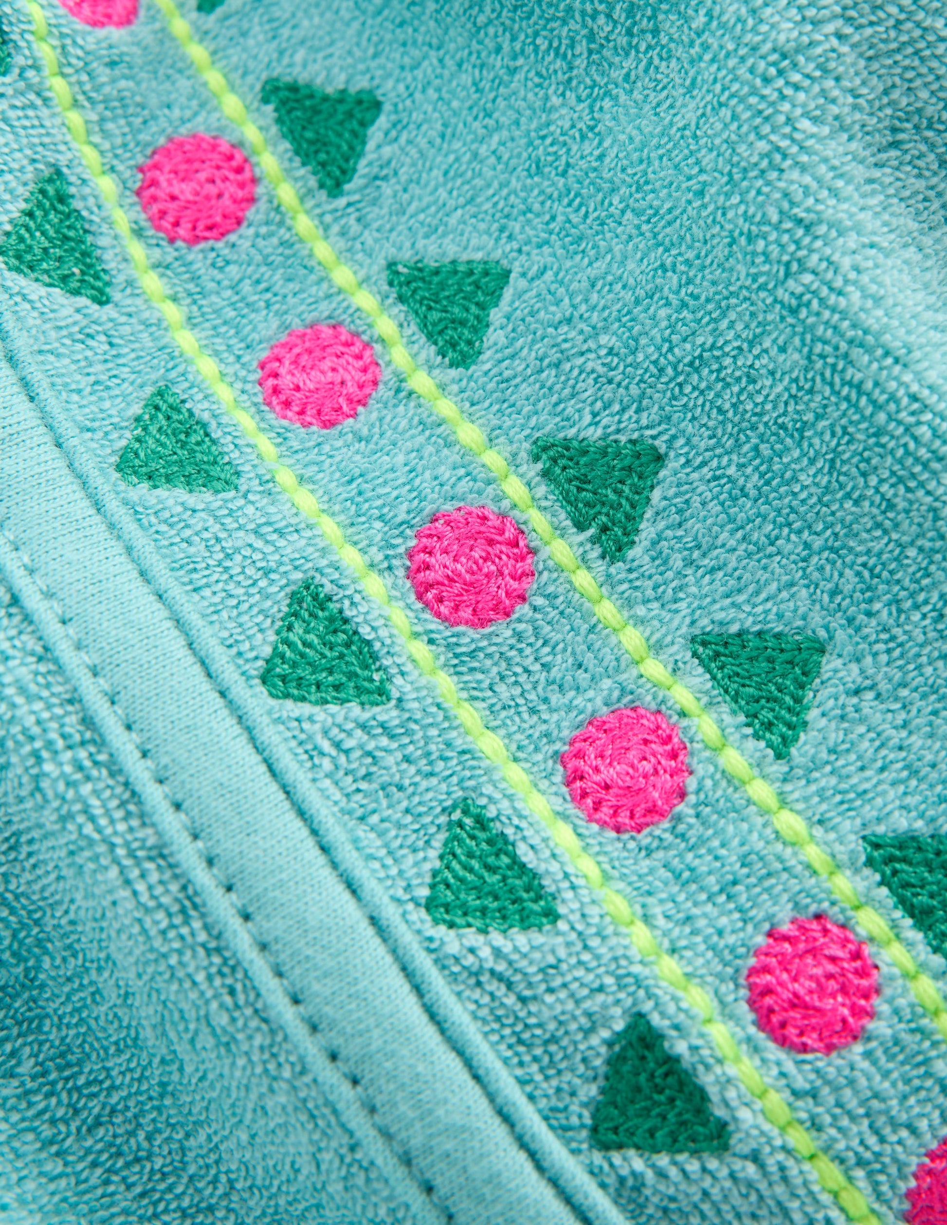 Bestickte Frottee-Shorts-Blaue Stickerei-3