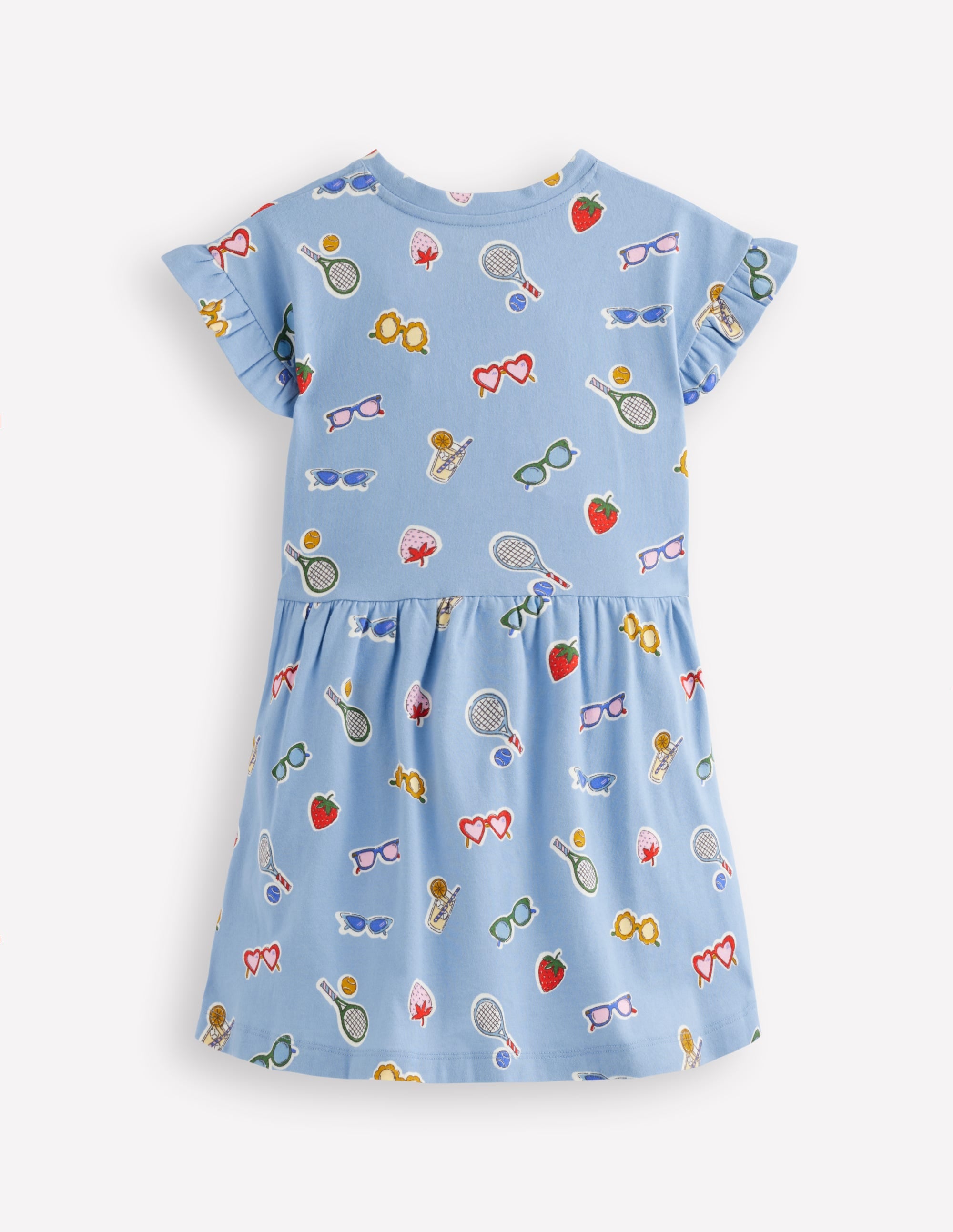 Robe T-shirt en jersey-Imprimé vacances bleu glacier - Image 2