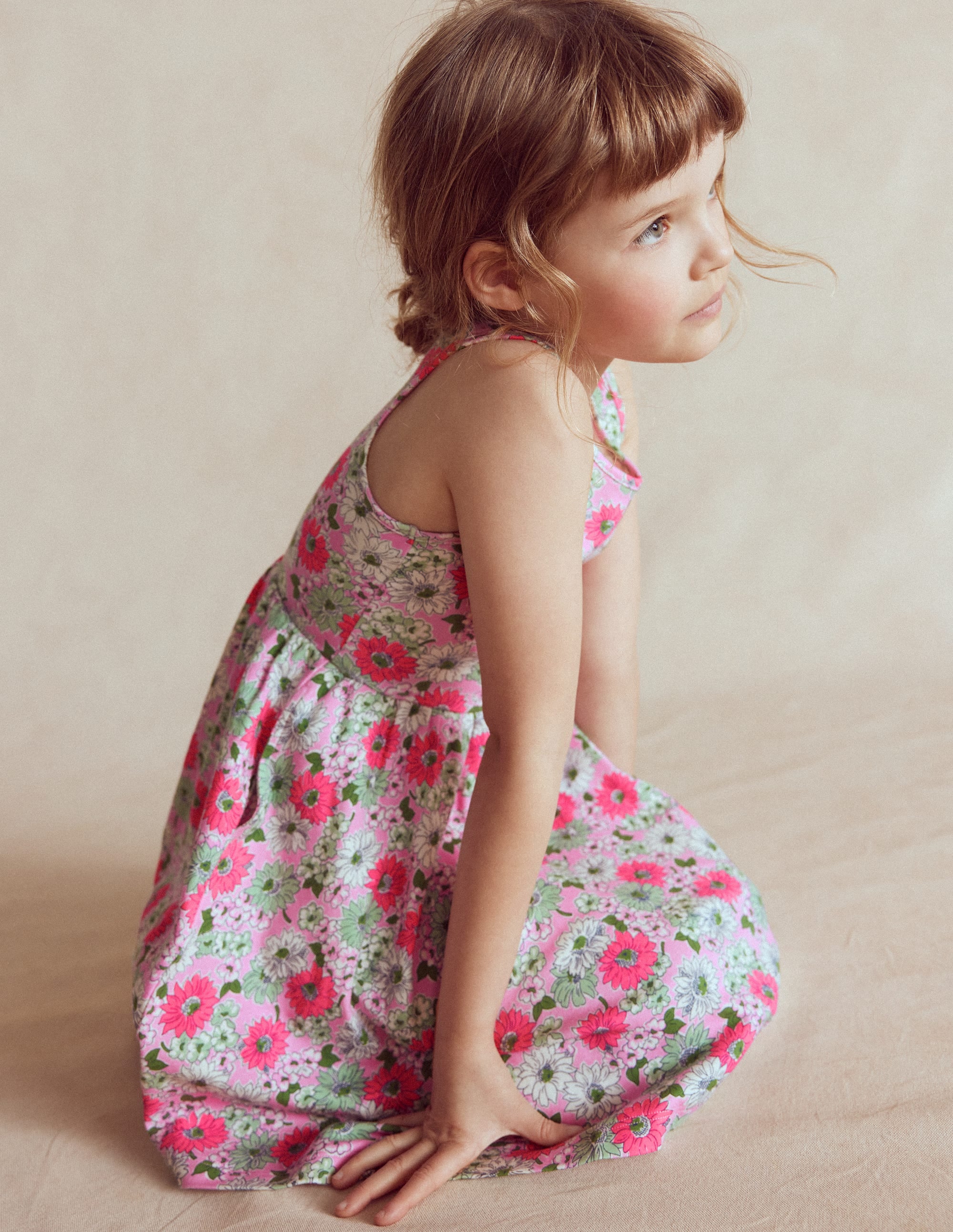 Tellerkleid aus Jersey-Pink Geblümt - Image 3