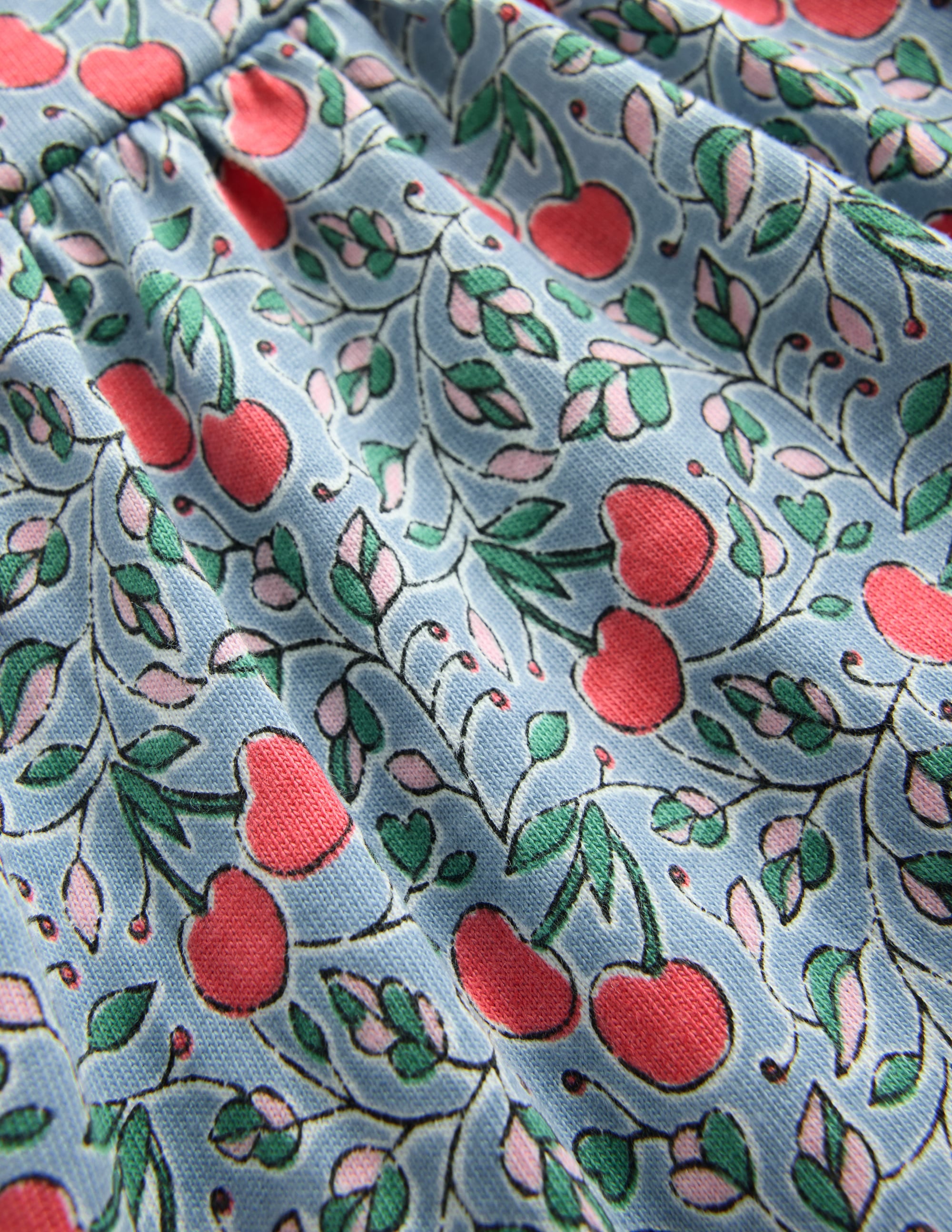 Jerseykleid mit Herzausschnitt am Rücken-Kirschen - Image 3