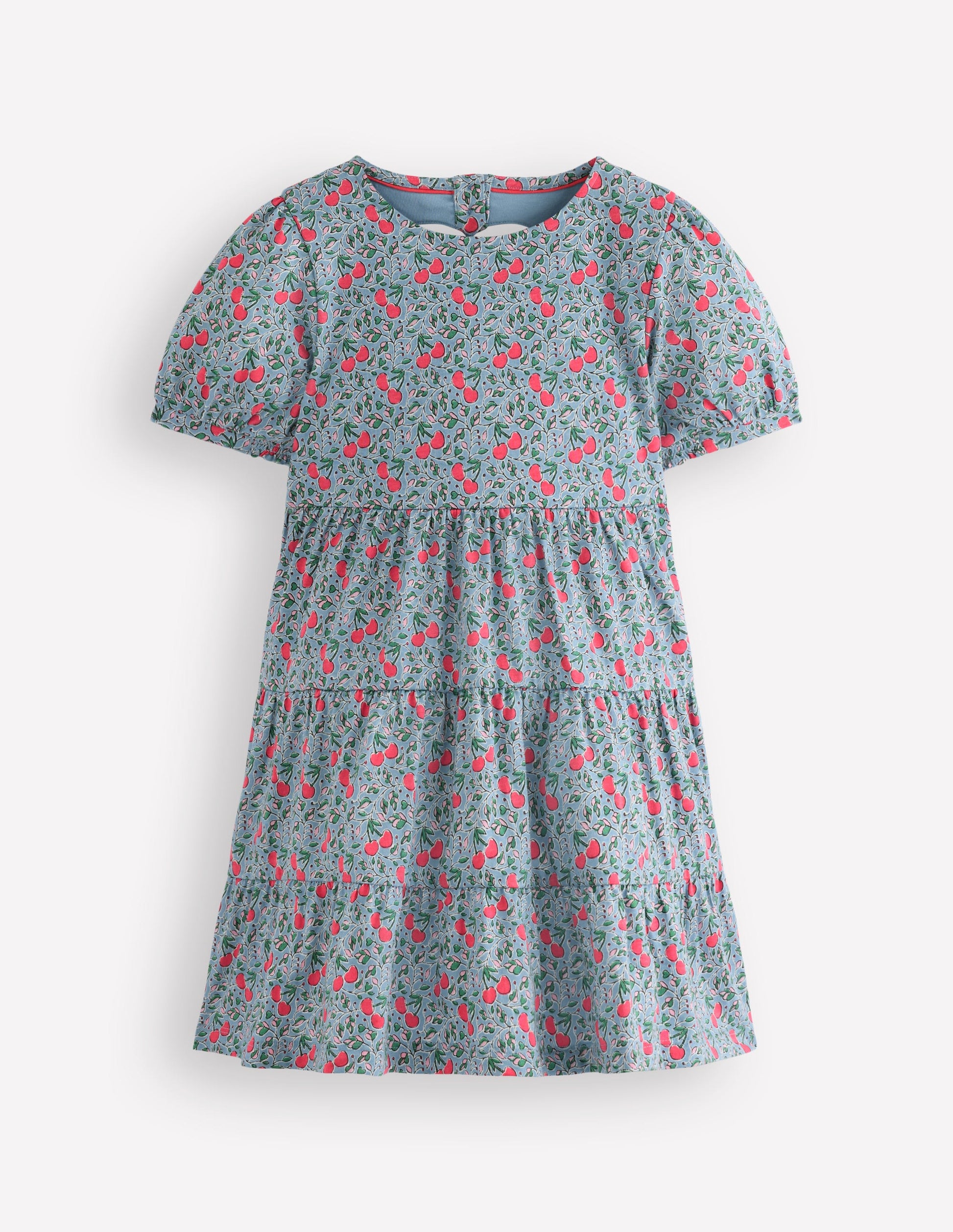 Jerseykleid mit Herzausschnitt am Rücken-Kirschen-2