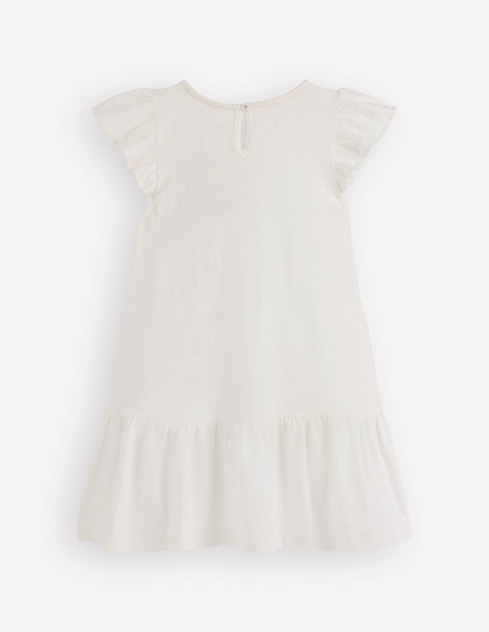 Jerseykleid mit Logotasche-Sanftes Naturweiß Eis-2