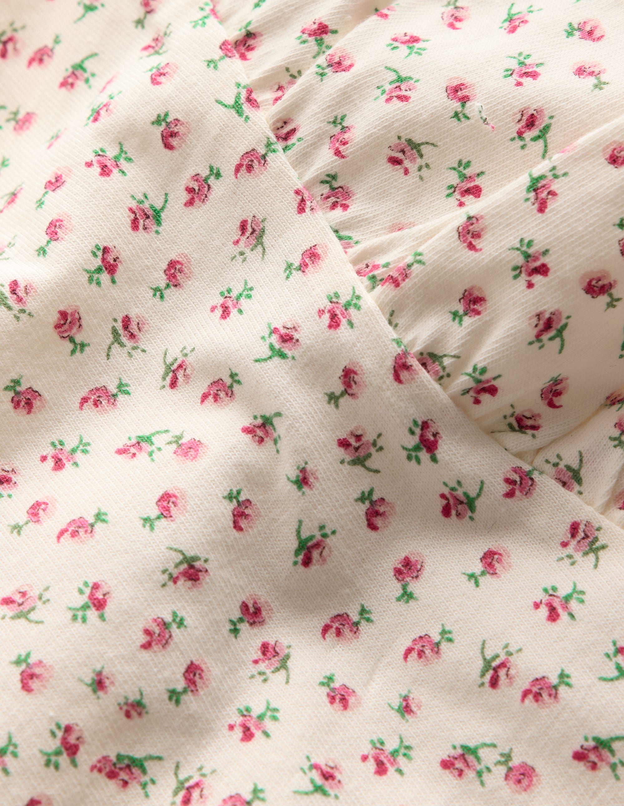 Gemustertes Oberteil mit Rüschenärmeln-Rosa Blümchenmuster - Image 3