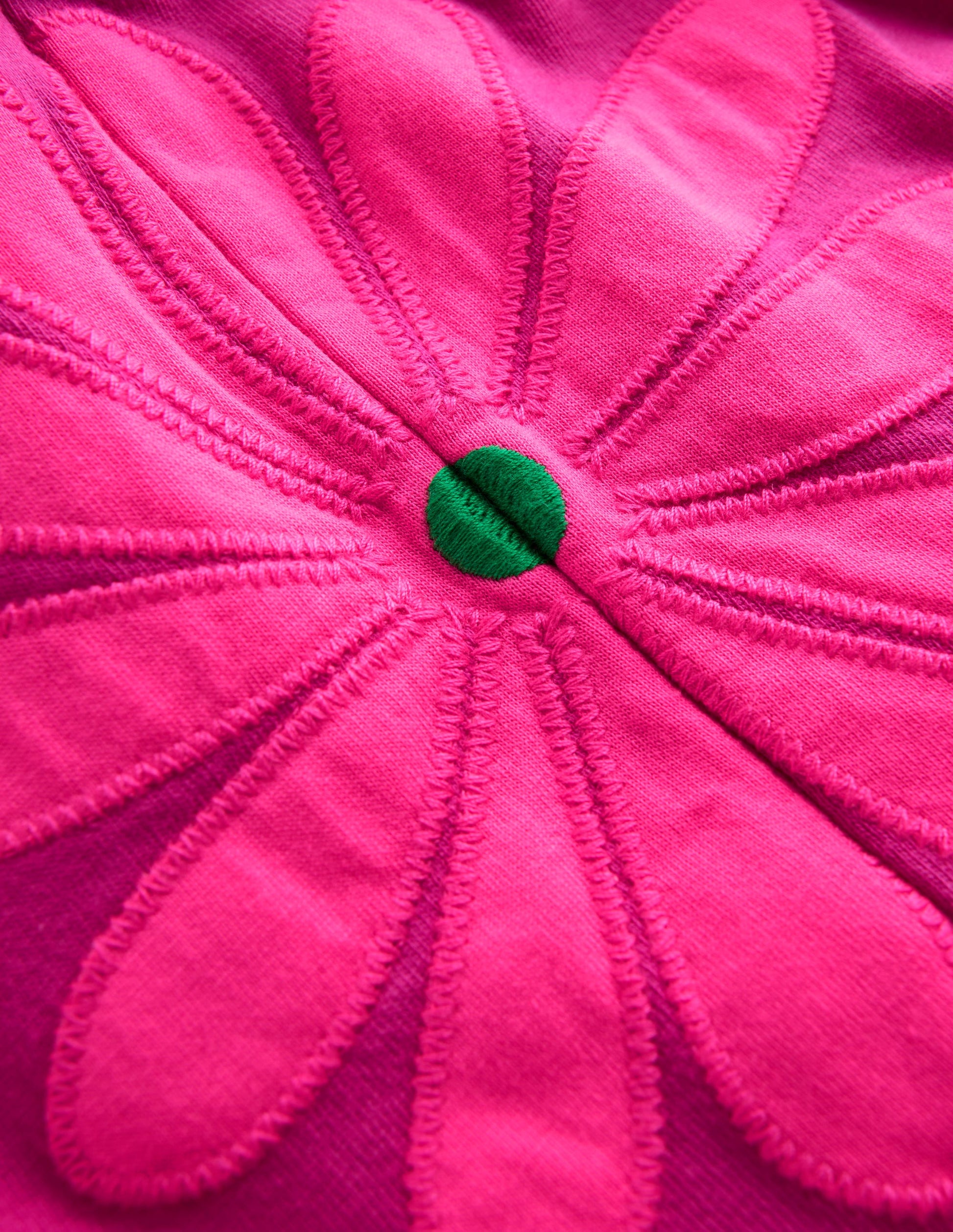 Enola Jerseykleid mit Applikation-Himbeerrosa Riesengänseblümchen-4