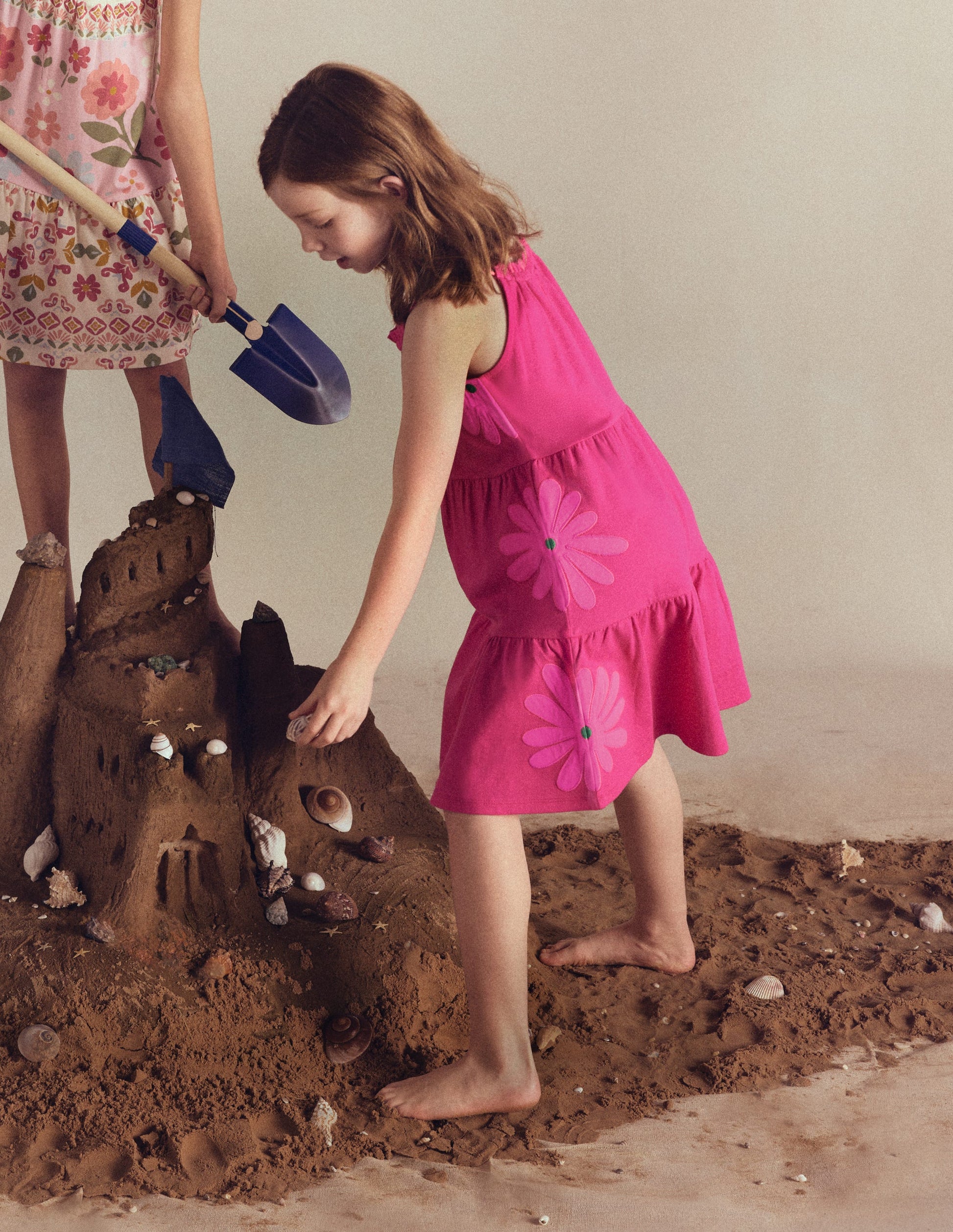 Enola Jerseykleid mit Applikation-Himbeerrosa Riesengänseblümchen-1