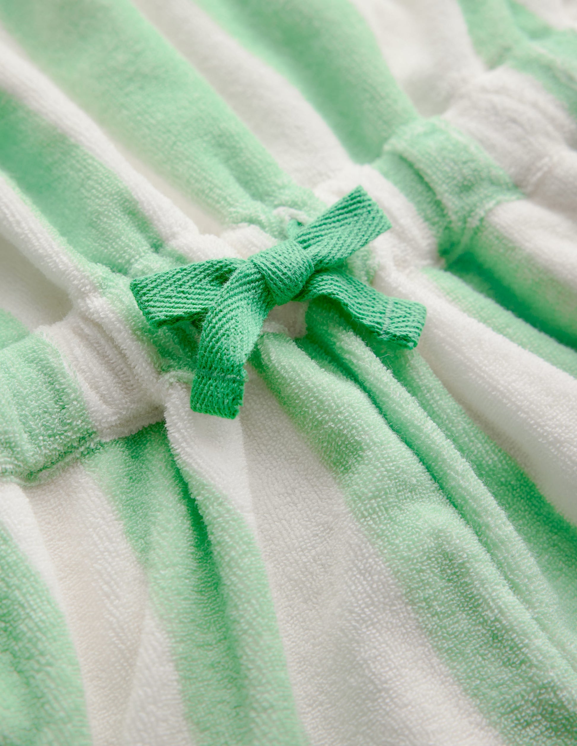 Lockerer Jumpsuit aus Frottee-Blassgrün Streifen-4