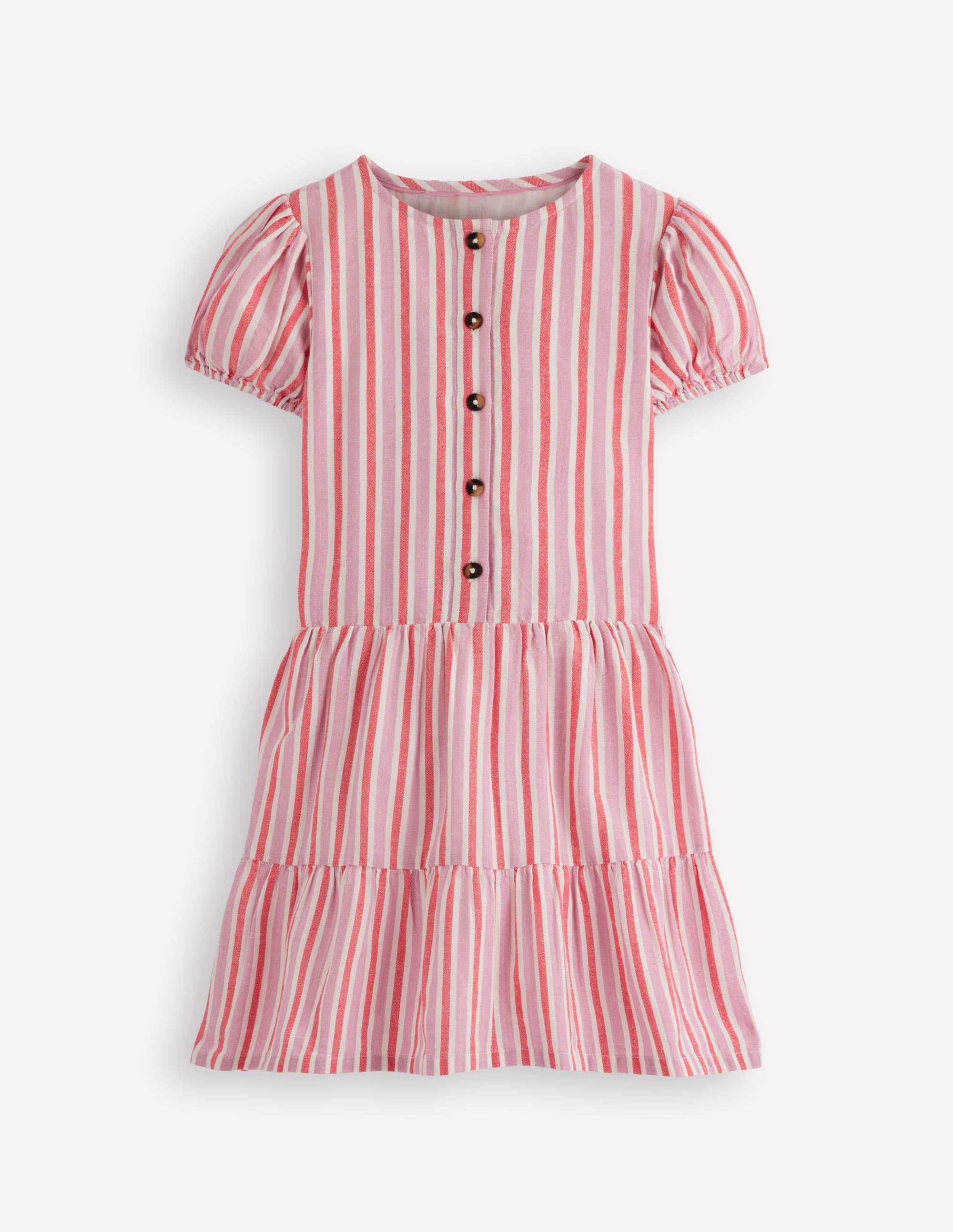Tiered Shirt Dress-Formica Pink Stripe - Image 3