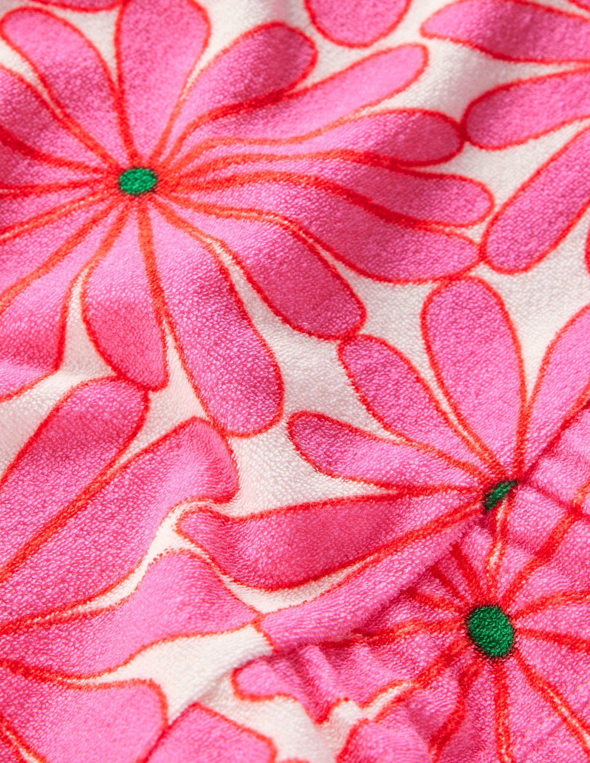 Oberteil aus Frottee mit Schößchen-Festivalrosa Riesengänseblümchen-3