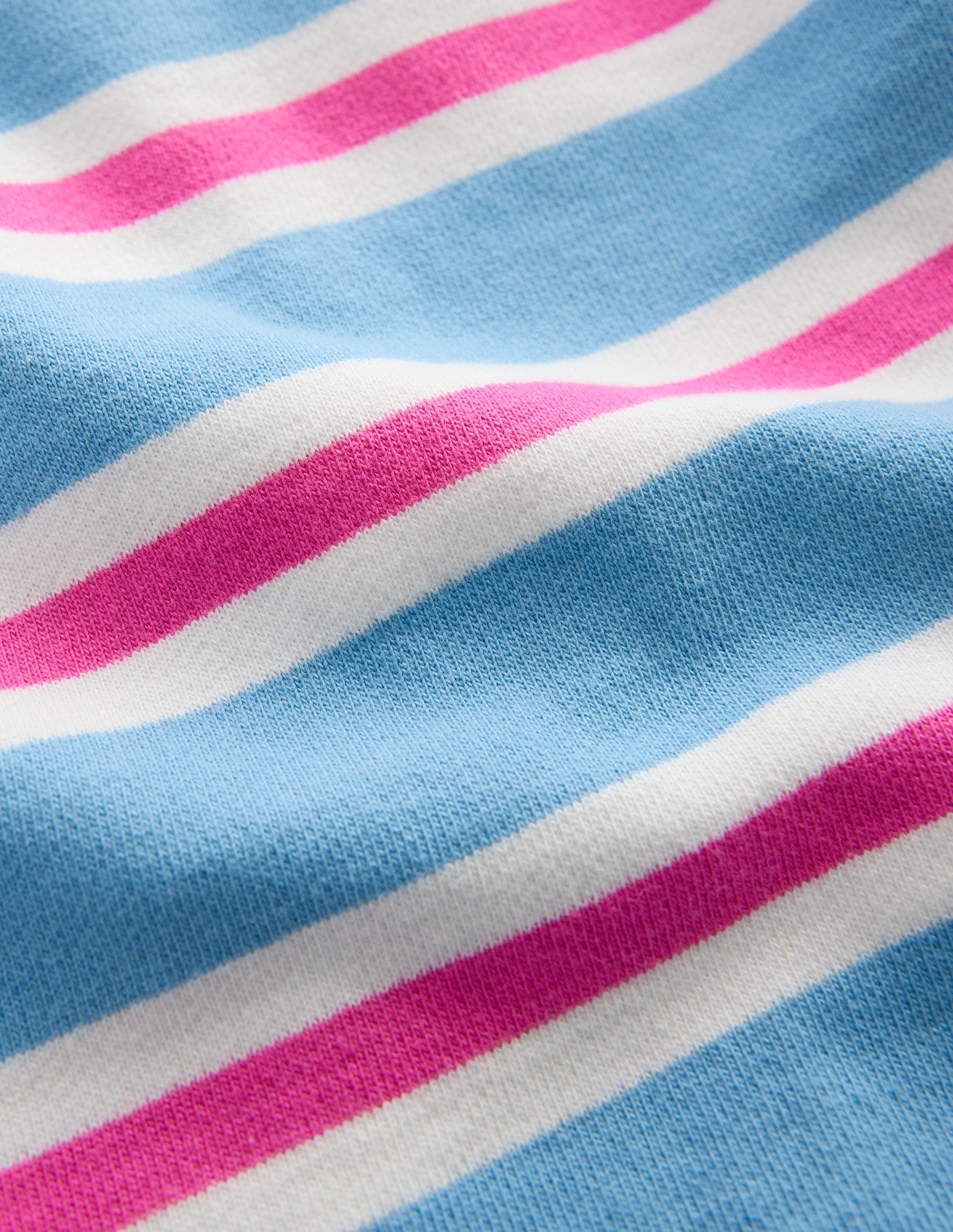 Kurzärmliges Sweatshirt-Blau Streifen-4