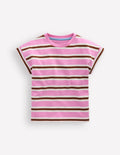 Kurzärmliges Sweatshirt-Wasserlilie Rosa/Rotbraun