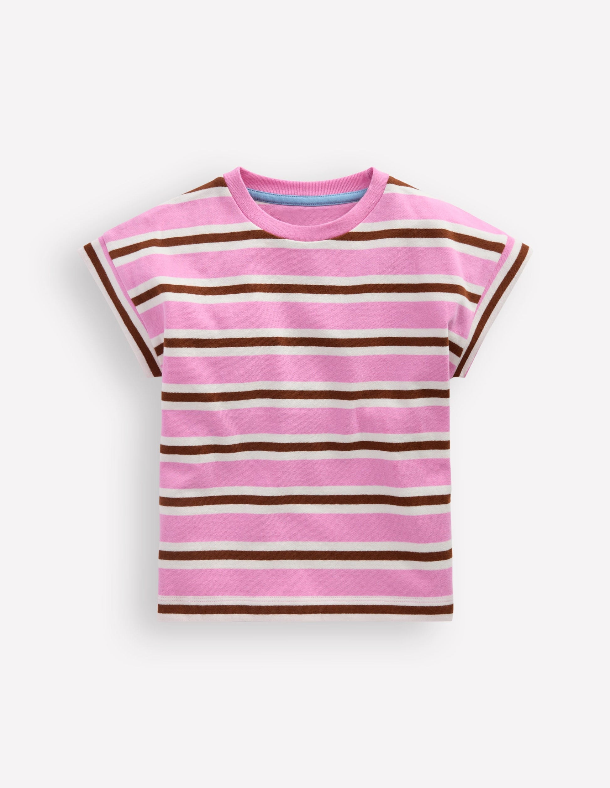 Kurzärmliges Sweatshirt-Wasserlilie Rosa/Rotbraun-1