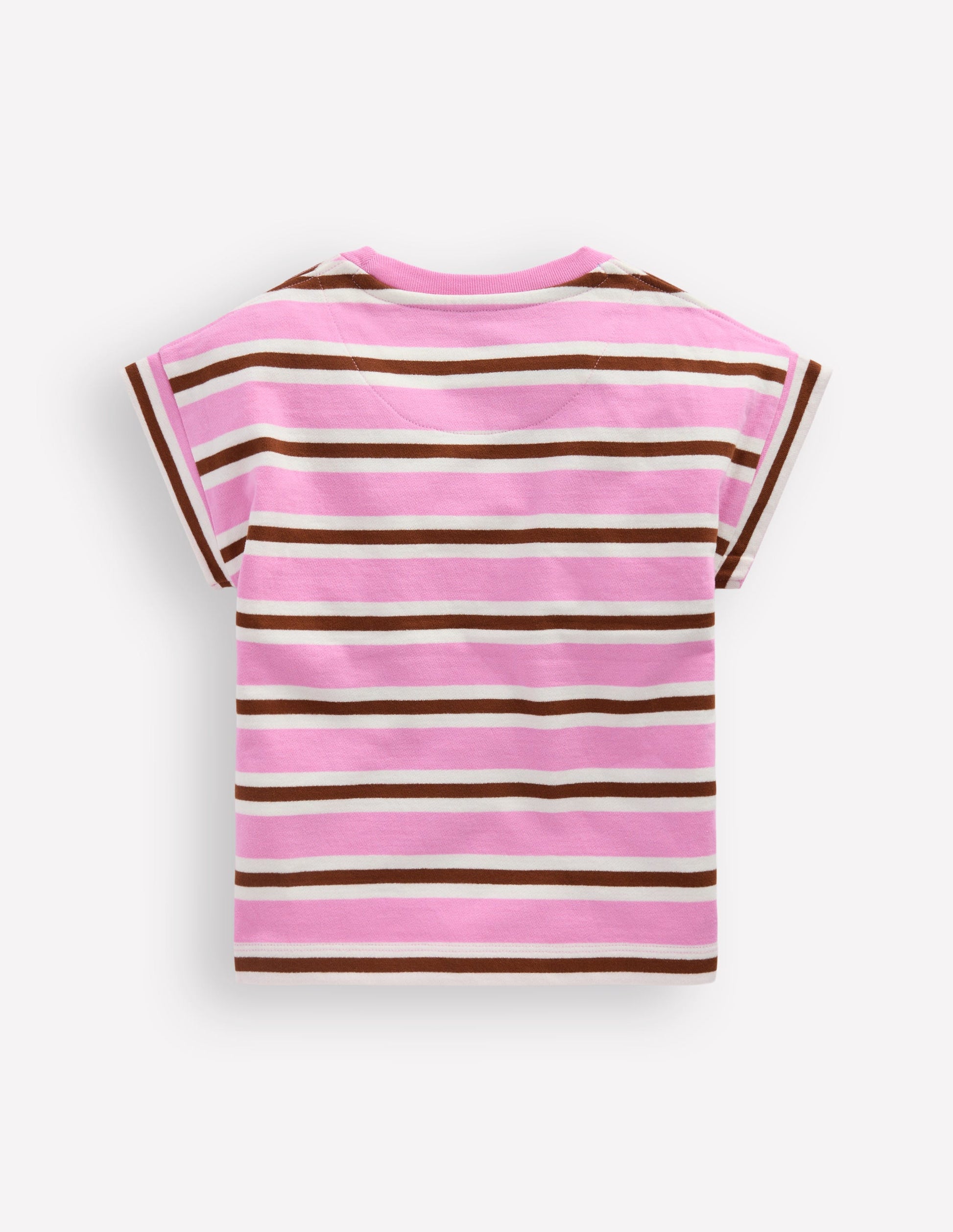 Kurzärmliges Sweatshirt-Wasserlilie Rosa/Rotbraun-2