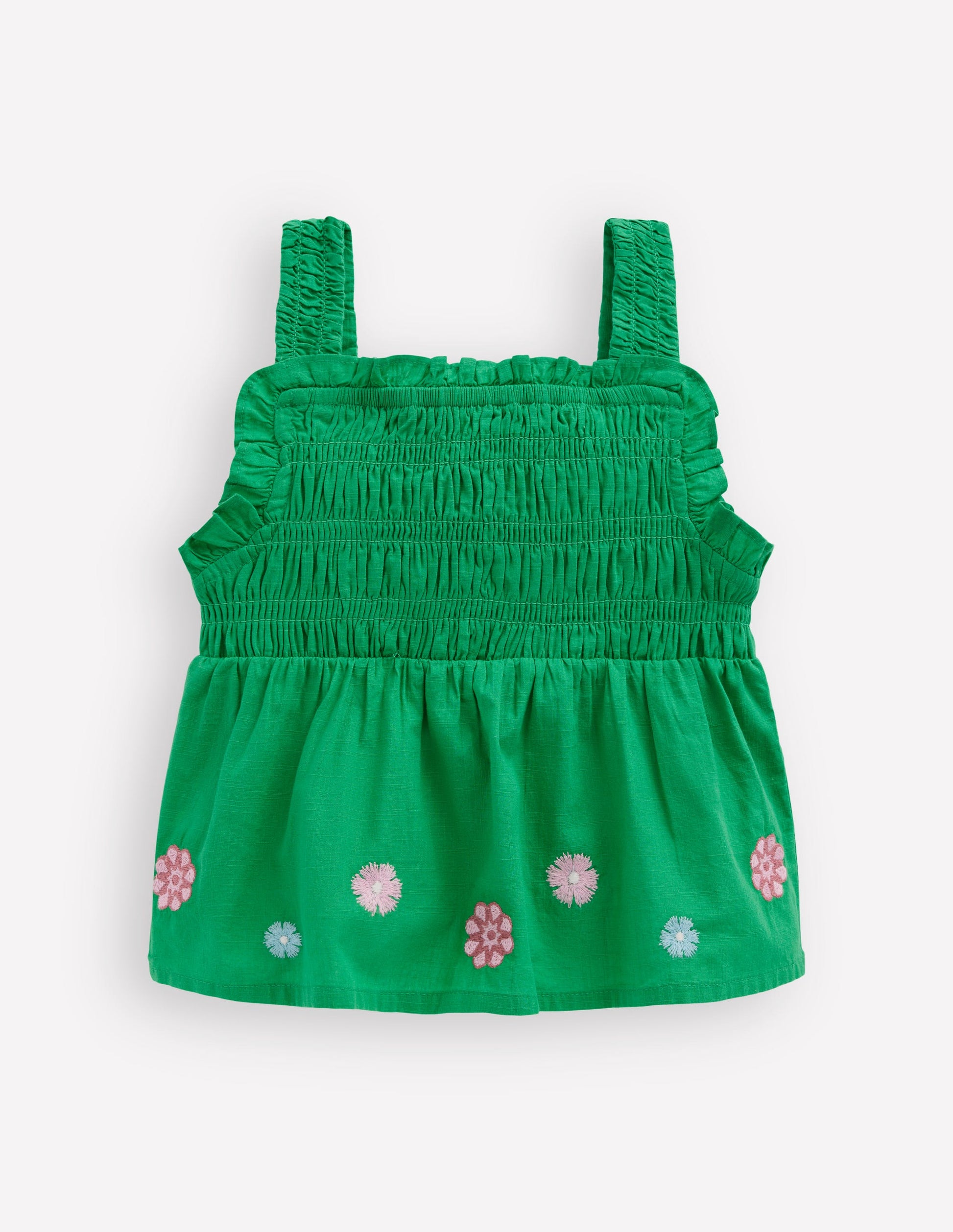 Verziertes Oberteil mit Trägern-Baumgrün-2