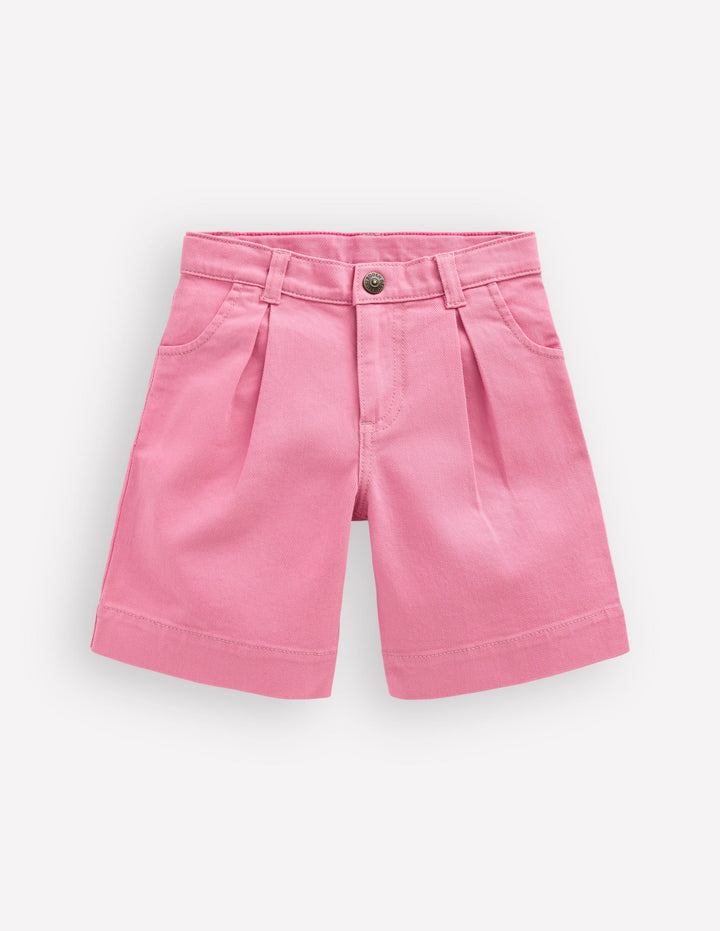 Lange Jeansshorts-Kaugummi-Rosa