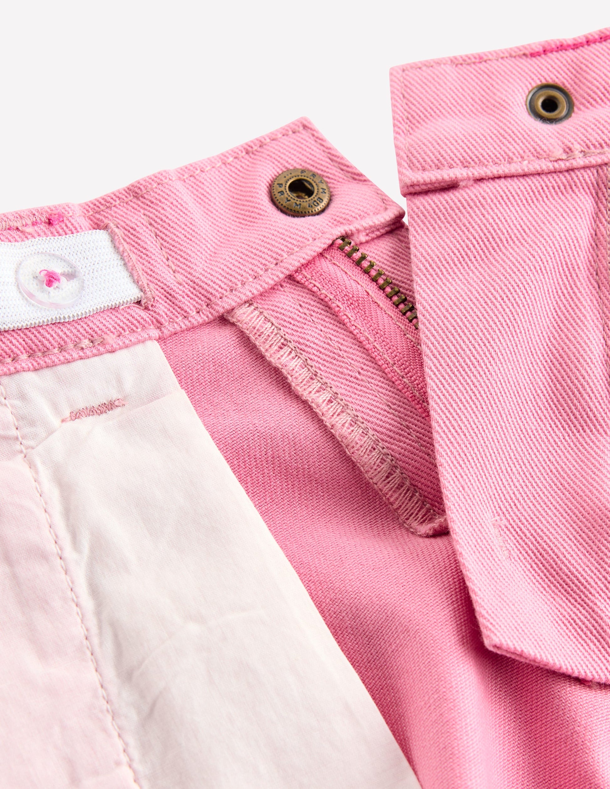 Lange Jeans-Shorts-Kaugummi-Rosa-4