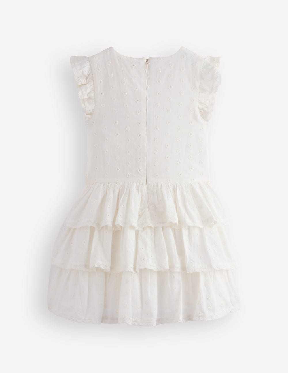 Pintuck Tiered Dress-Soft Ivory-5