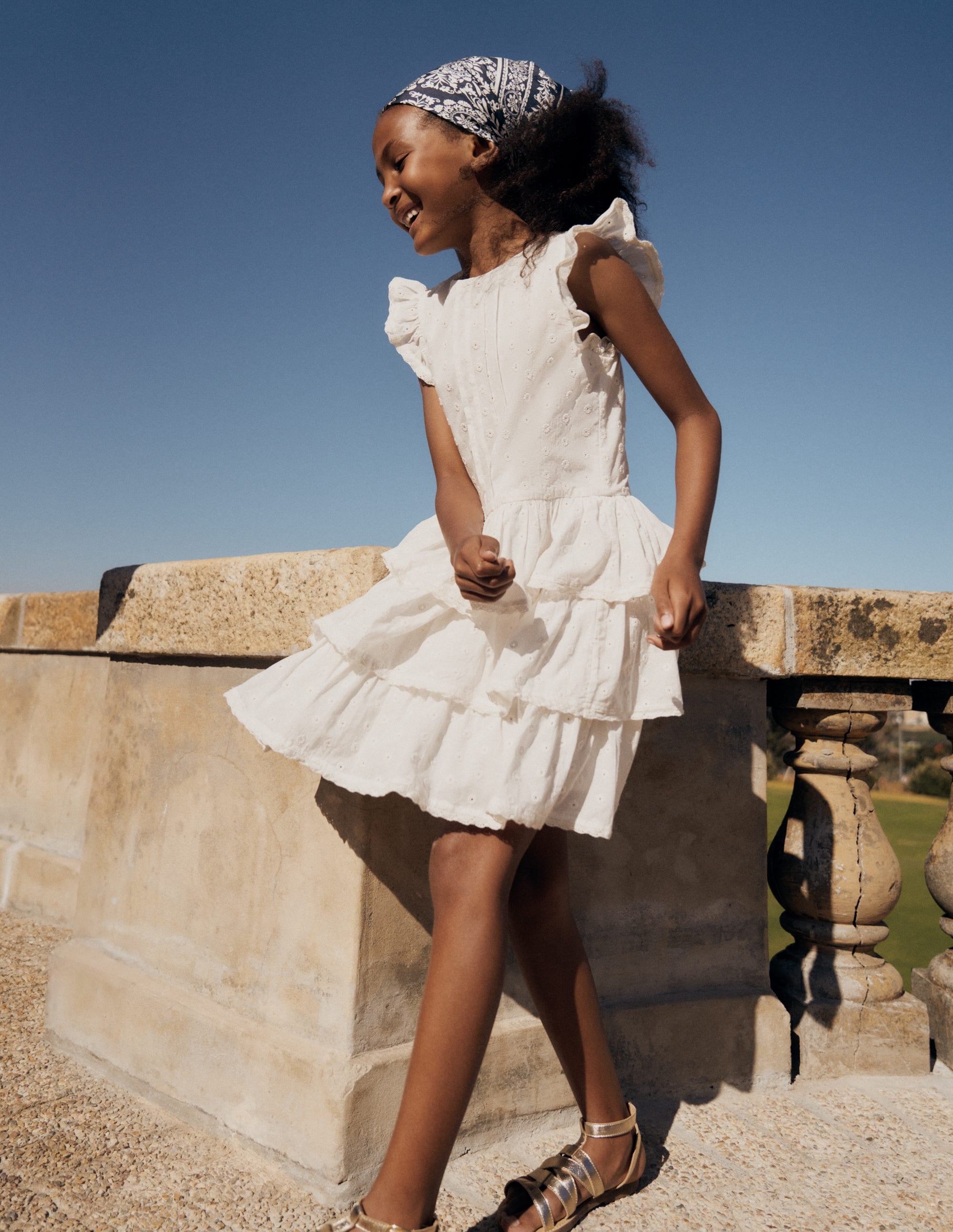 Pintuck Tiered Dress-Soft Ivory - Image 6