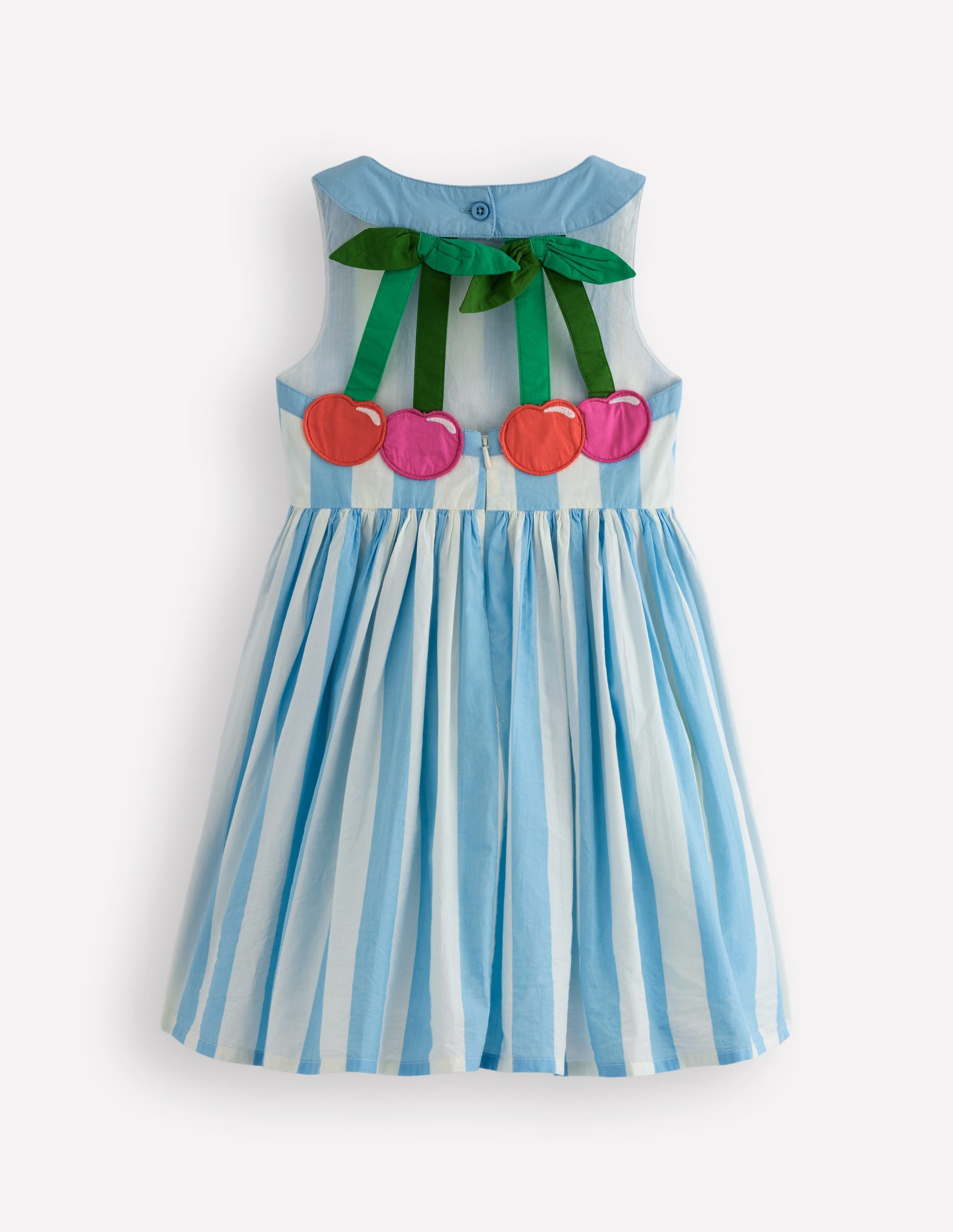 HARLOW KLEID MIT LOGO-Wolkenblau Kirsche Streifen-2