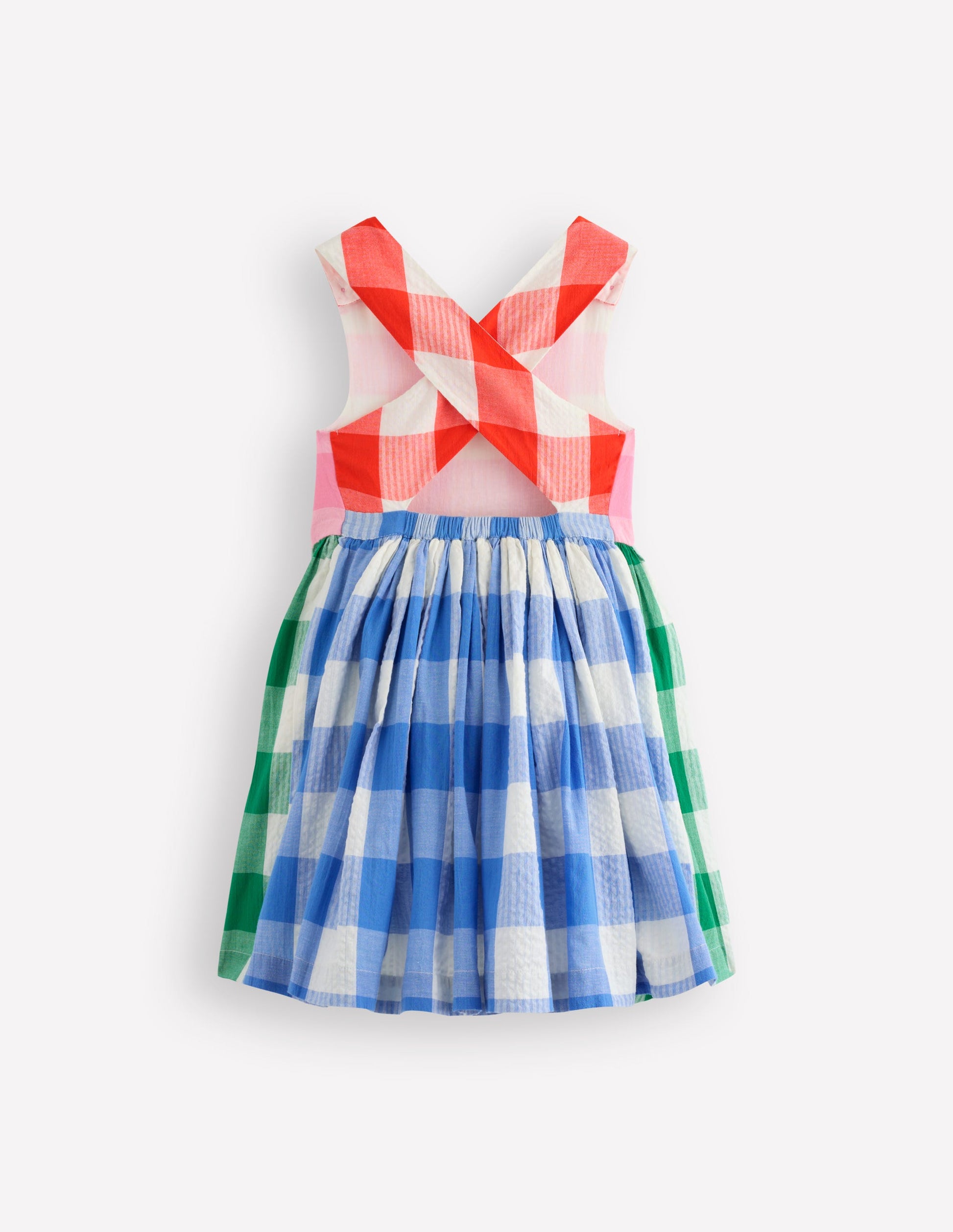 Harper Cross-Back Dress-Gingham Hotchpotch-4