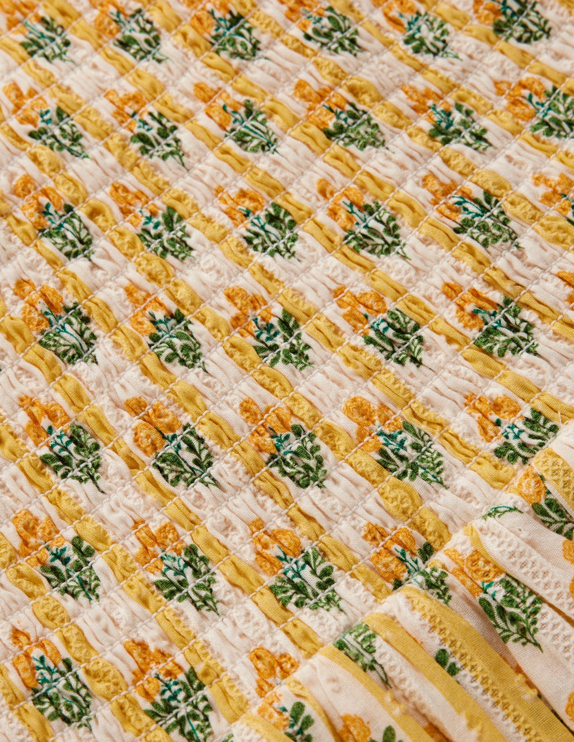 Kleid mit Schleifendetails am Rücken-Wabengelb Blütenstängel-5