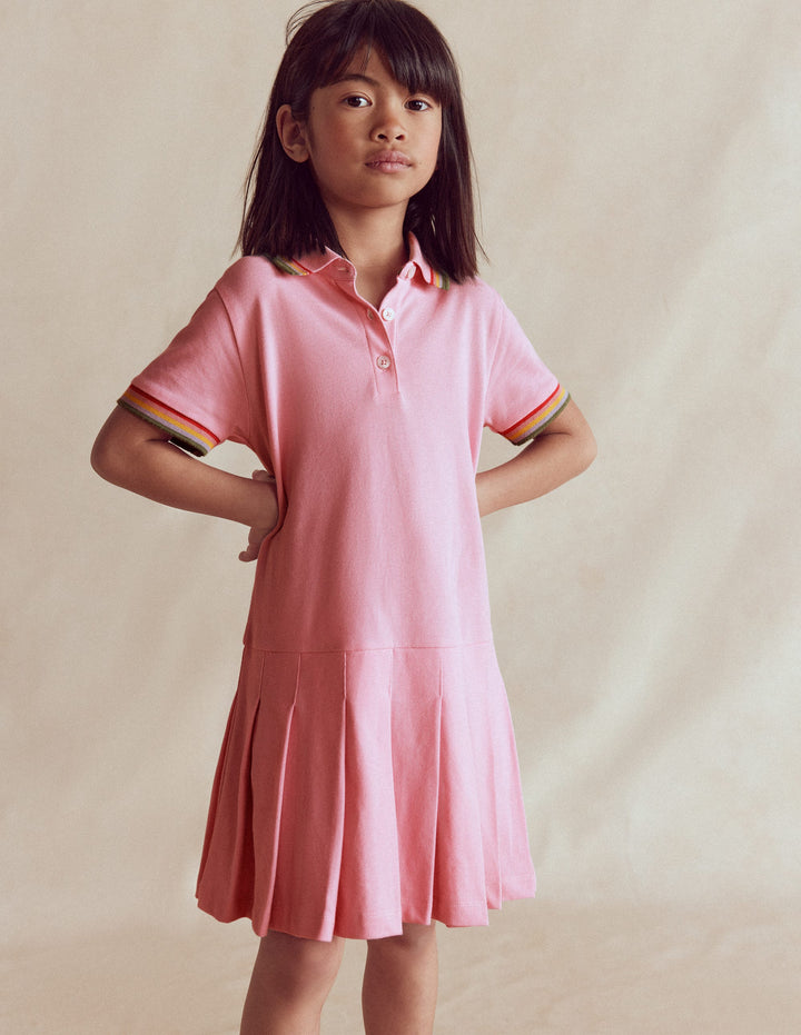 Piqué-Jerseykleid-Mandelblütenrosa