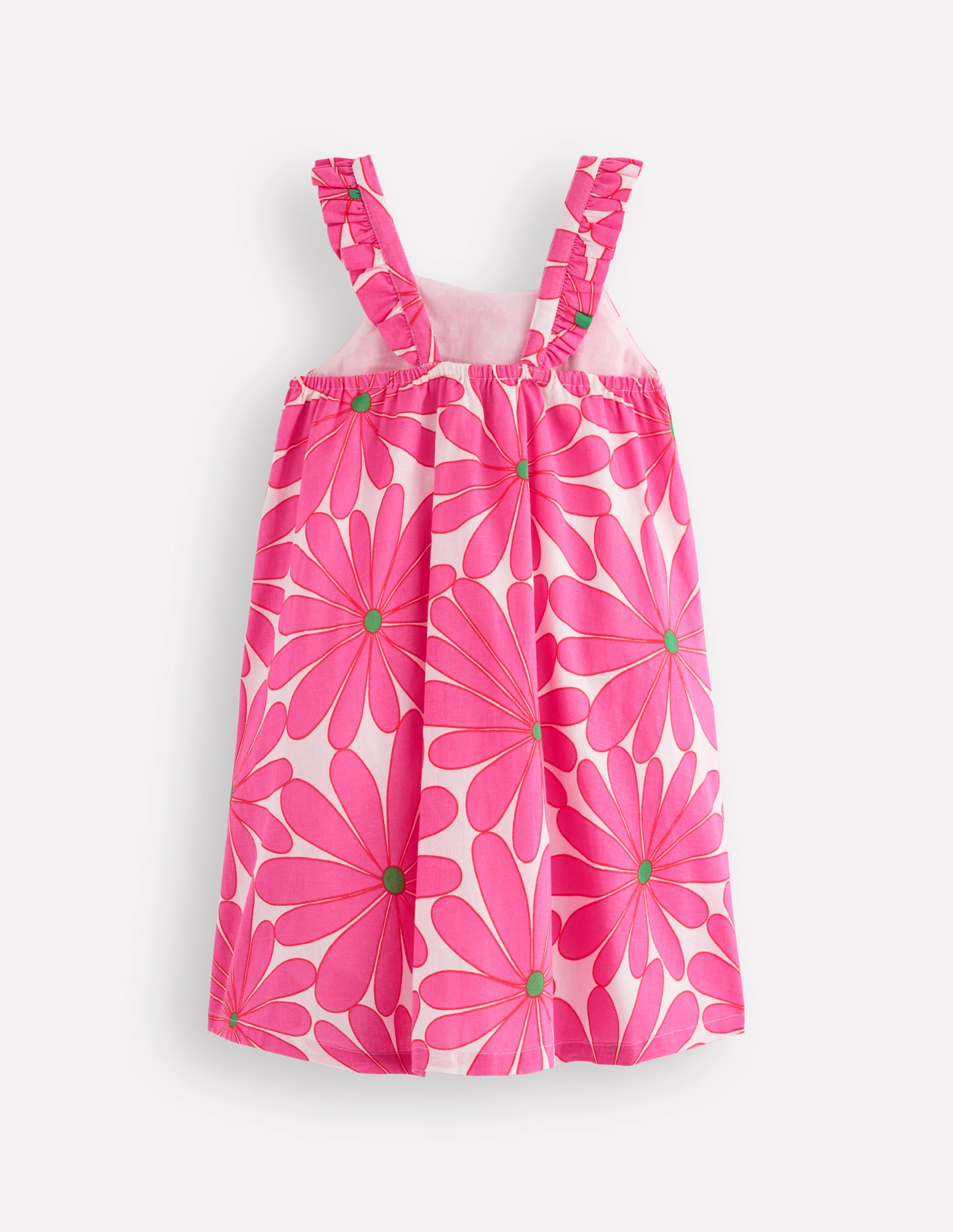 Sommerkleid mit Rüschenträgern-Festivalrosa Riesengänseblümchen - Image 2