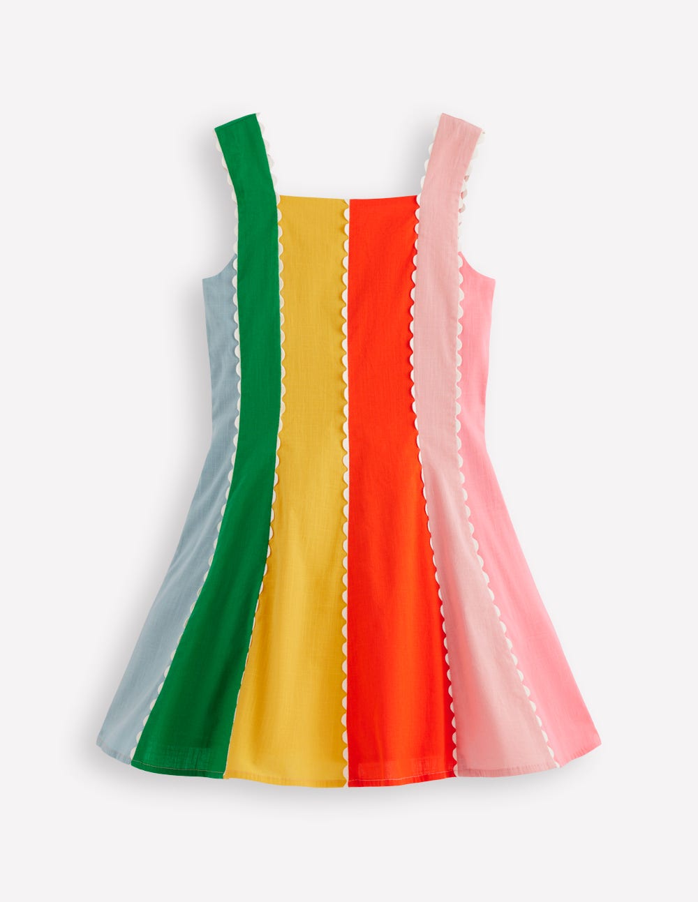 Gewebtes Kleid mit Einsatz-Arc-en-ciel multi - Image 1