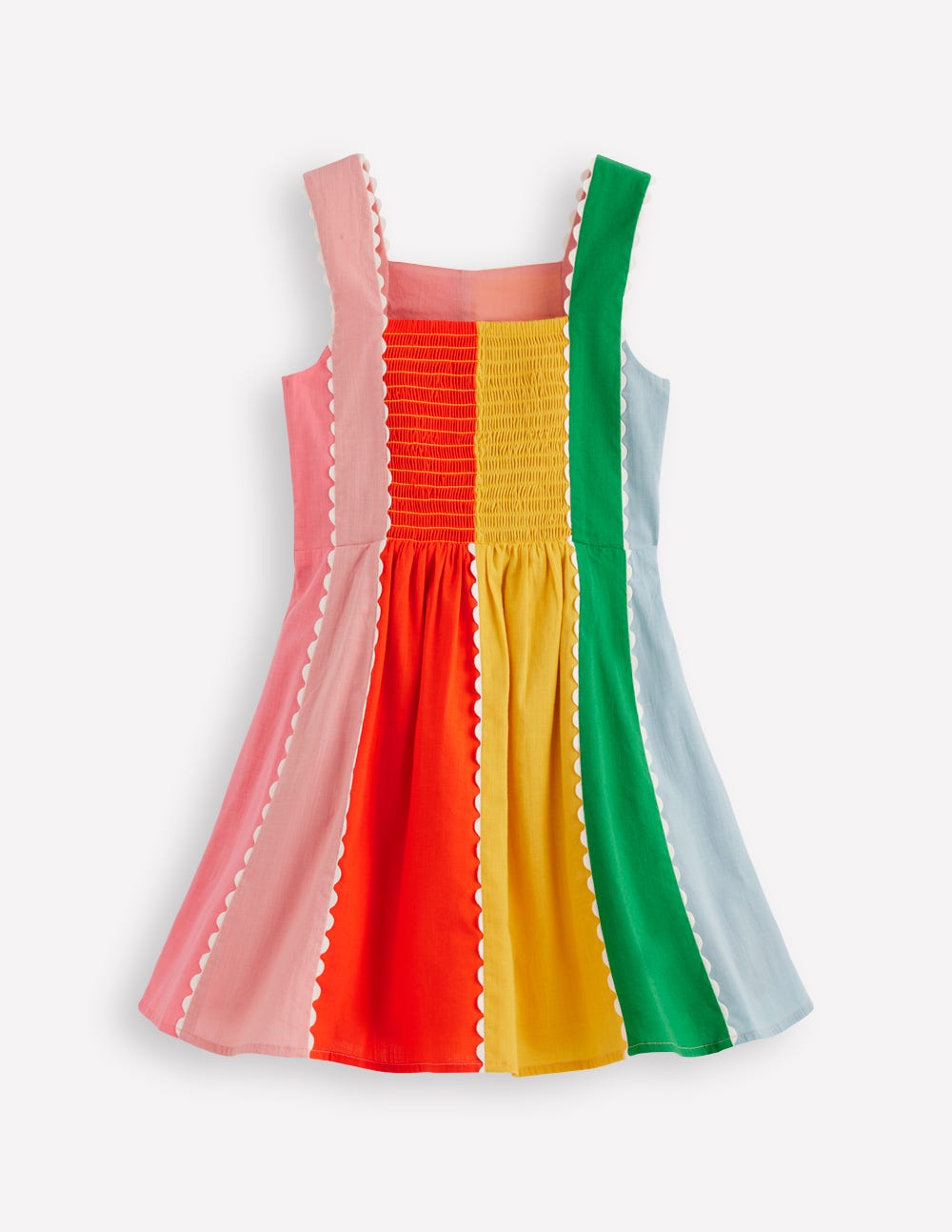 Gewebtes Kleid mit Einsatz-Arc-en-ciel multi - Image 2