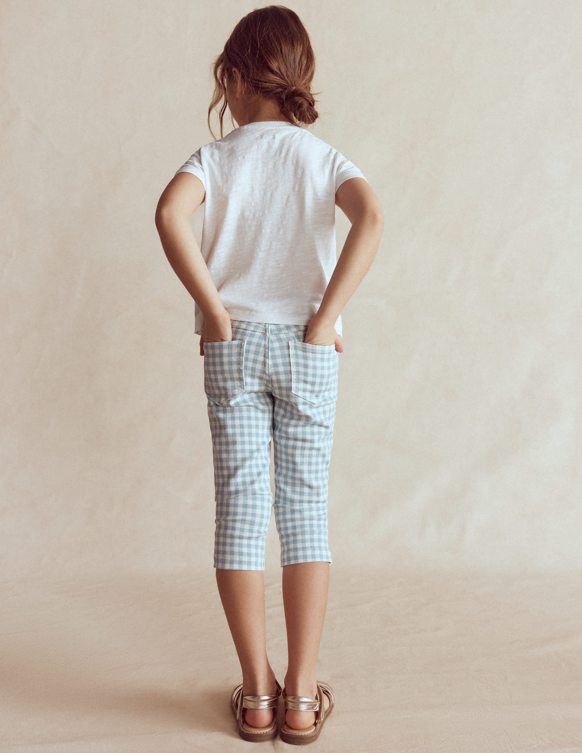 Caprihose-Blau Karo - Image 3