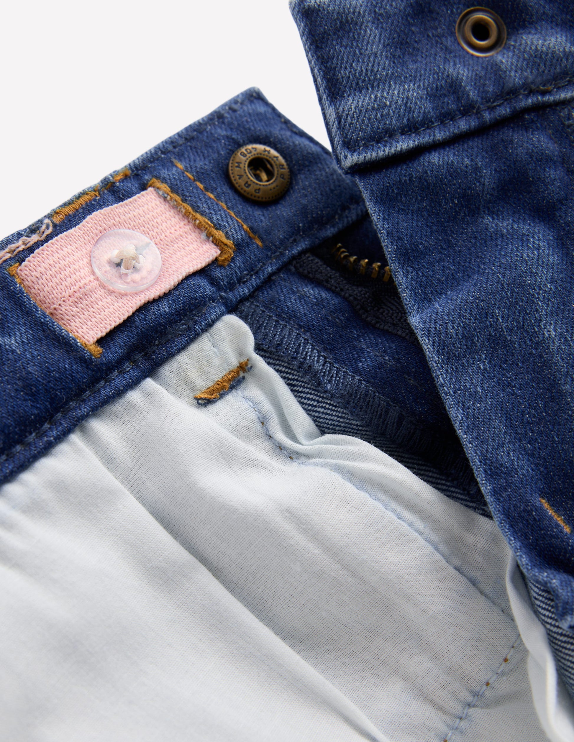 Caprihose-Denim Mittlere Waschung-4