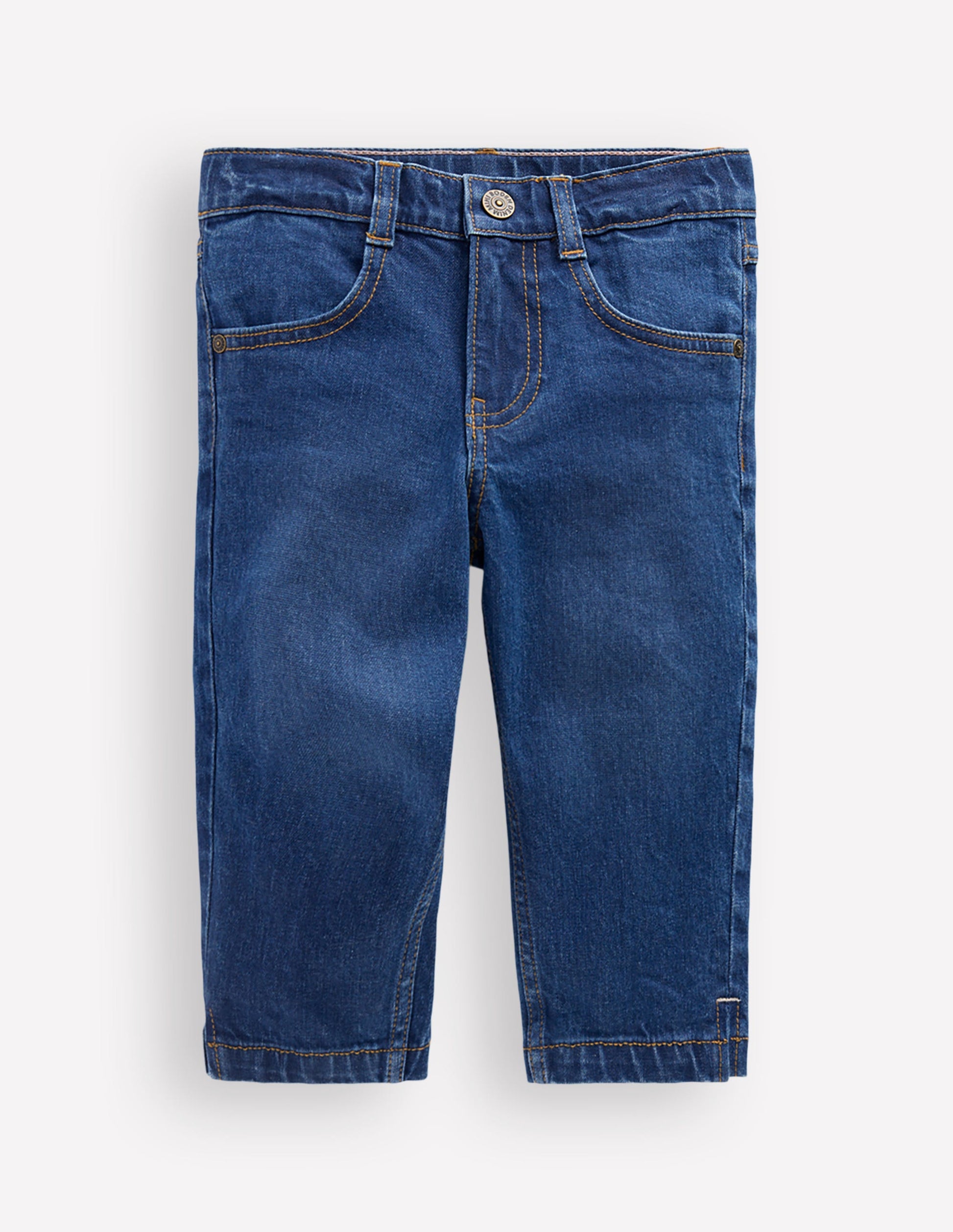 Caprihose-Denim Mittlere Waschung-1
