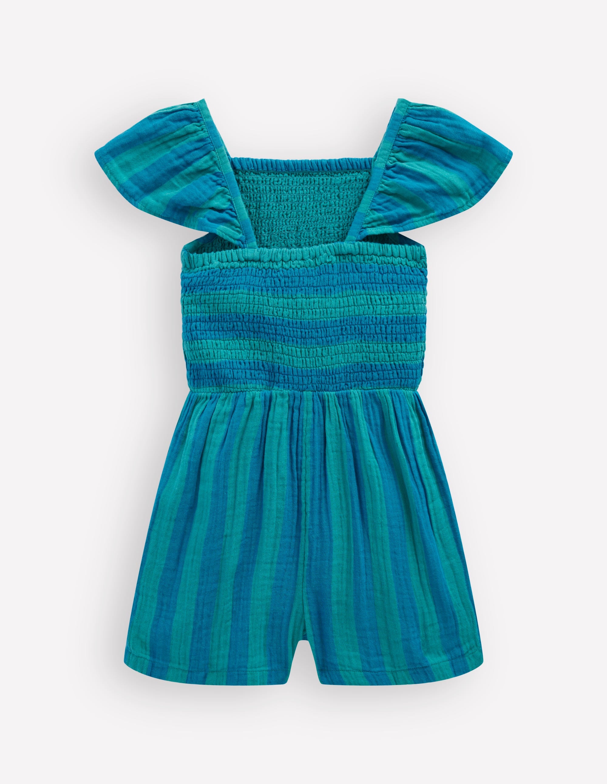 Double Cloth Playsuit-Aurora Blue Stripe - Image 4