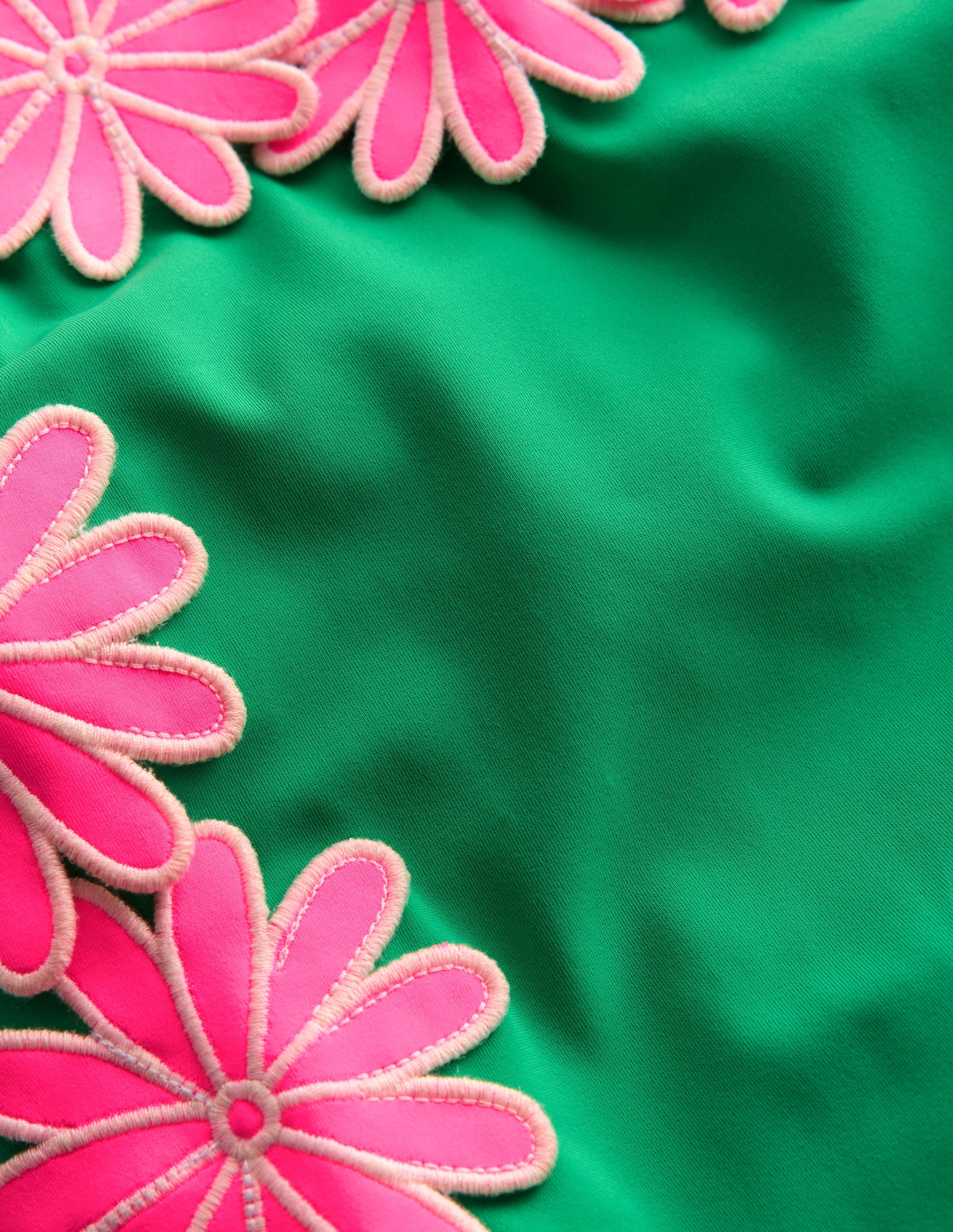 Maillot de bain à appliqué-Pâquerette vert petit pois/rose sorbet - Image 3
