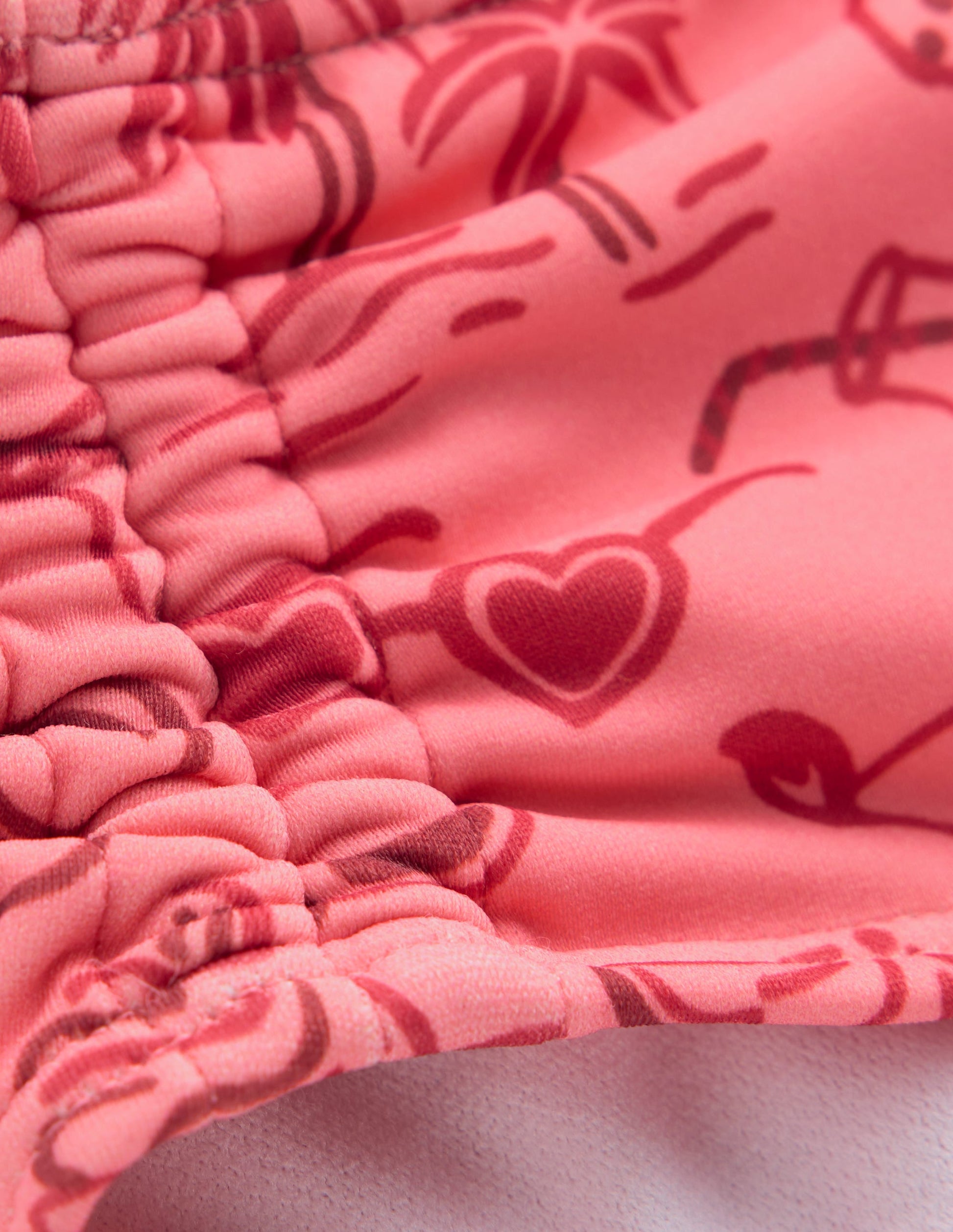 Geraffter Bikini-Rosa Ferien-3