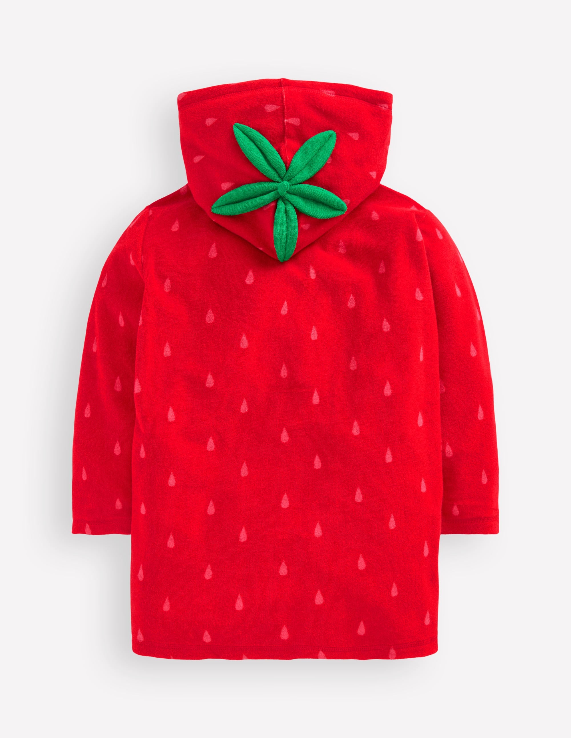 Romie Origineller Frottee-Badeponcho mit Reißverschluss-Erbeerkuchenrot - Image 3