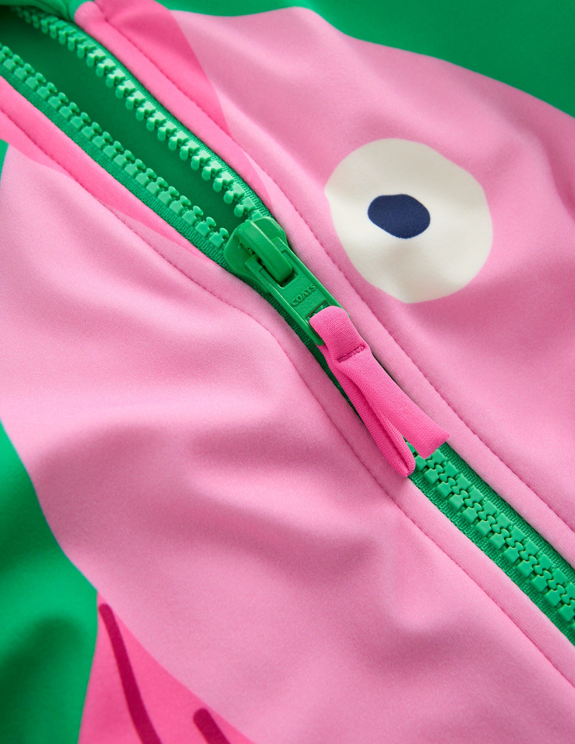 Lustiger, langärmliger Badeanzug-Leuchtendes Smaragdgrün Fisch-3