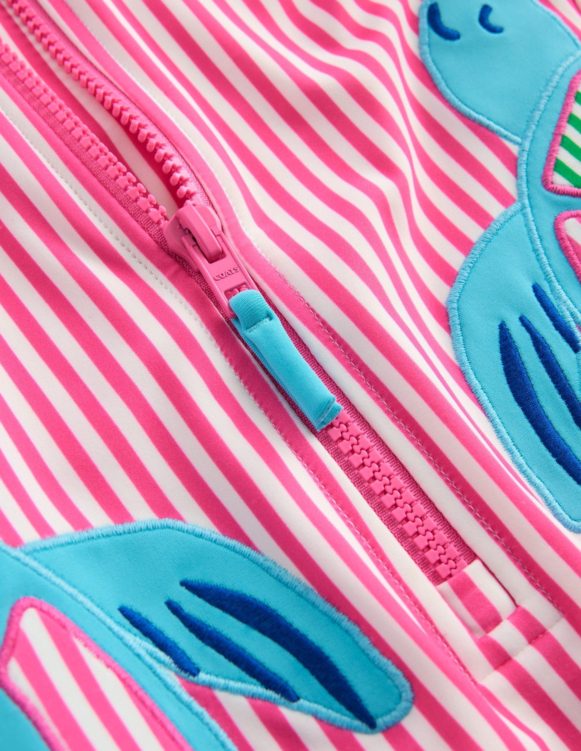 Lustiger, langärmliger Badeanzug-Sorbetrosa Schildkröten-4