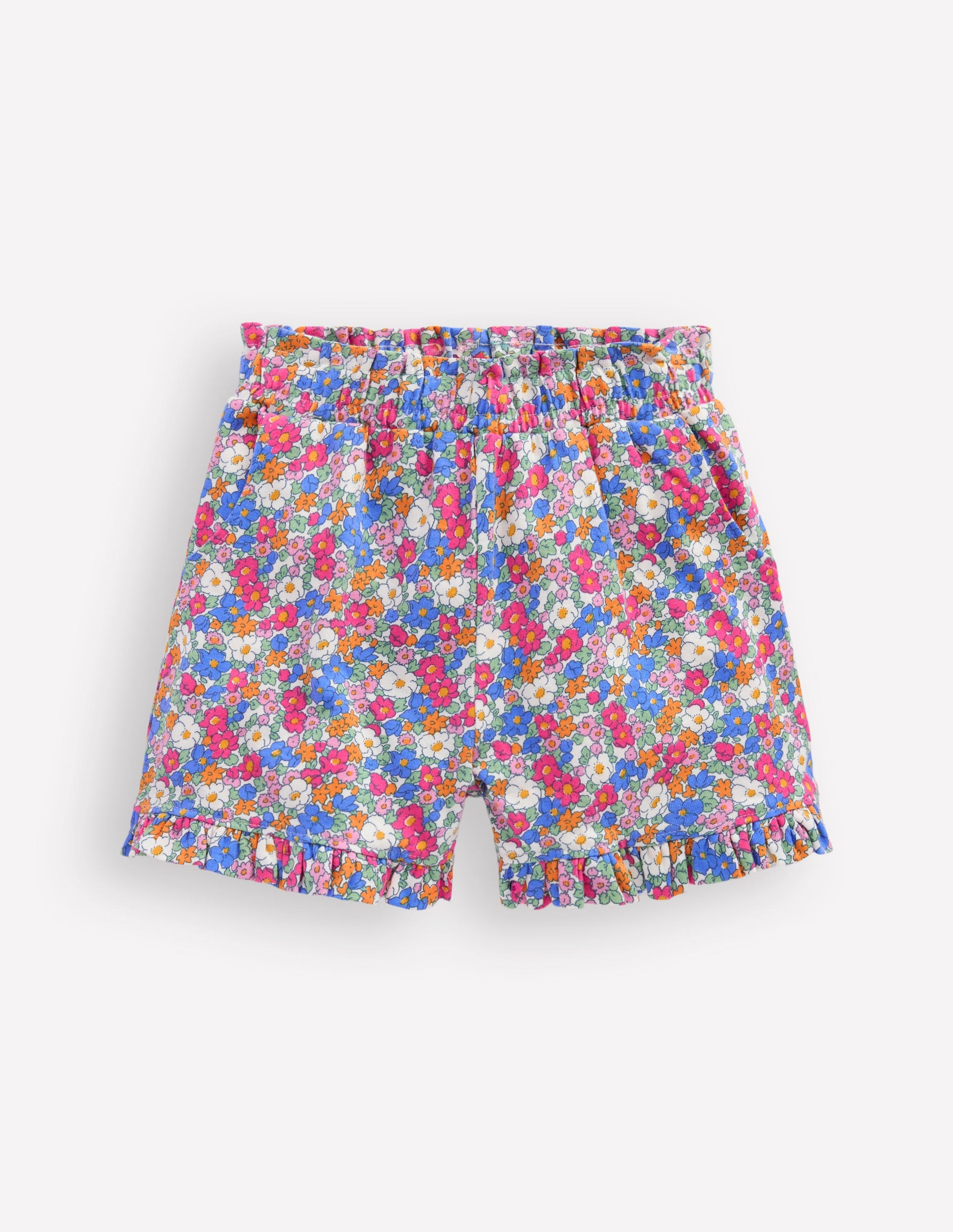 Hübsche Jersey-Shorts-Festival Rosa Maritim Floral-1