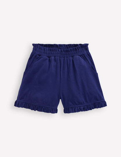 Joli short en jersey-Bleu marine-1