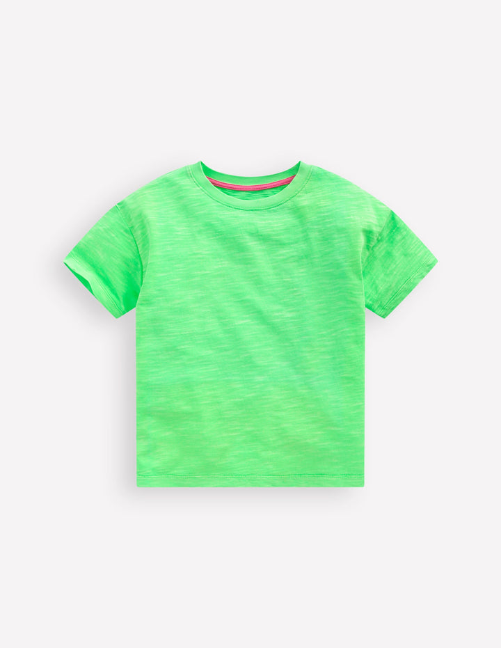 T-shirt décontracté fluo-Vert fluo