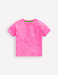 T-shirt décontracté fluo-Rose fluo