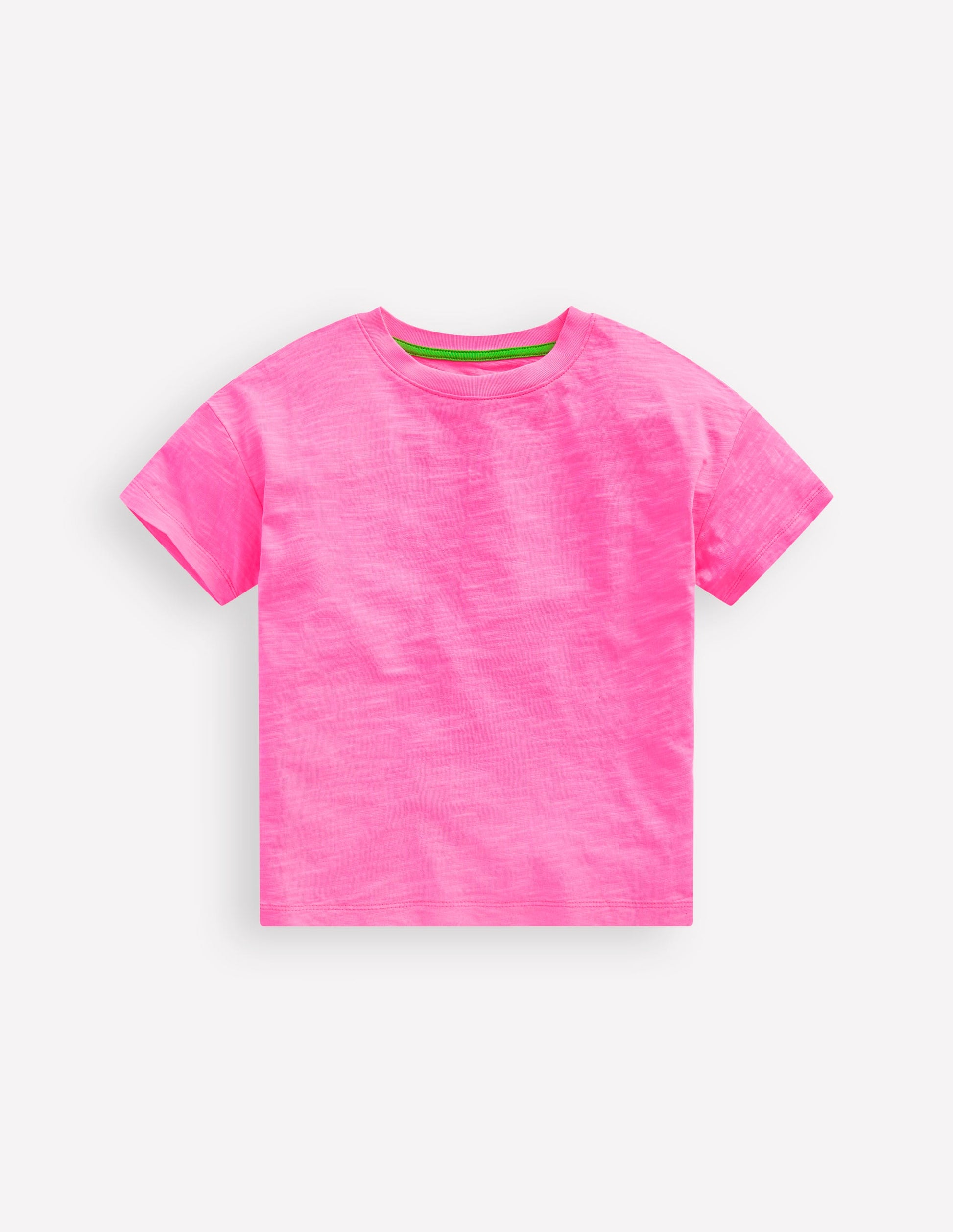 Lockeres T-Shirt in Neonfarben-Neonpink-1