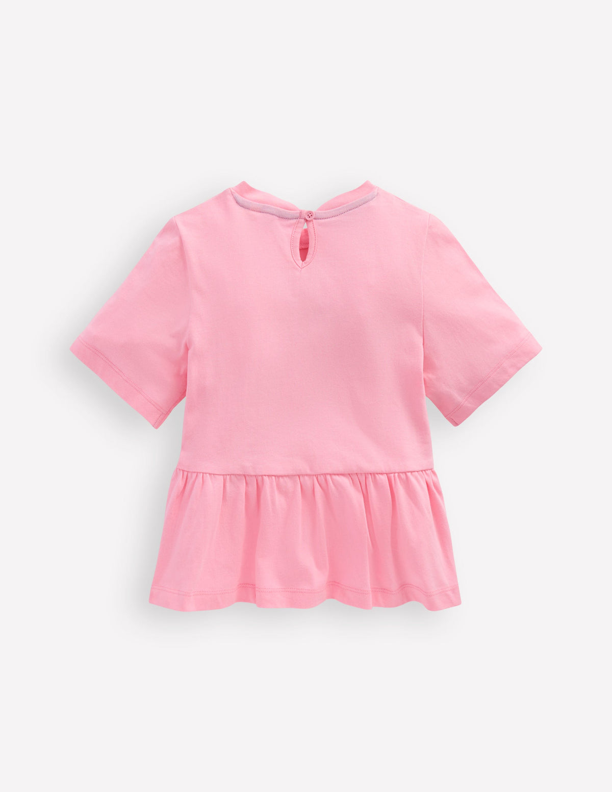 Kurzärmliges Oberteil mit Schößchen-ROSA - Image 2