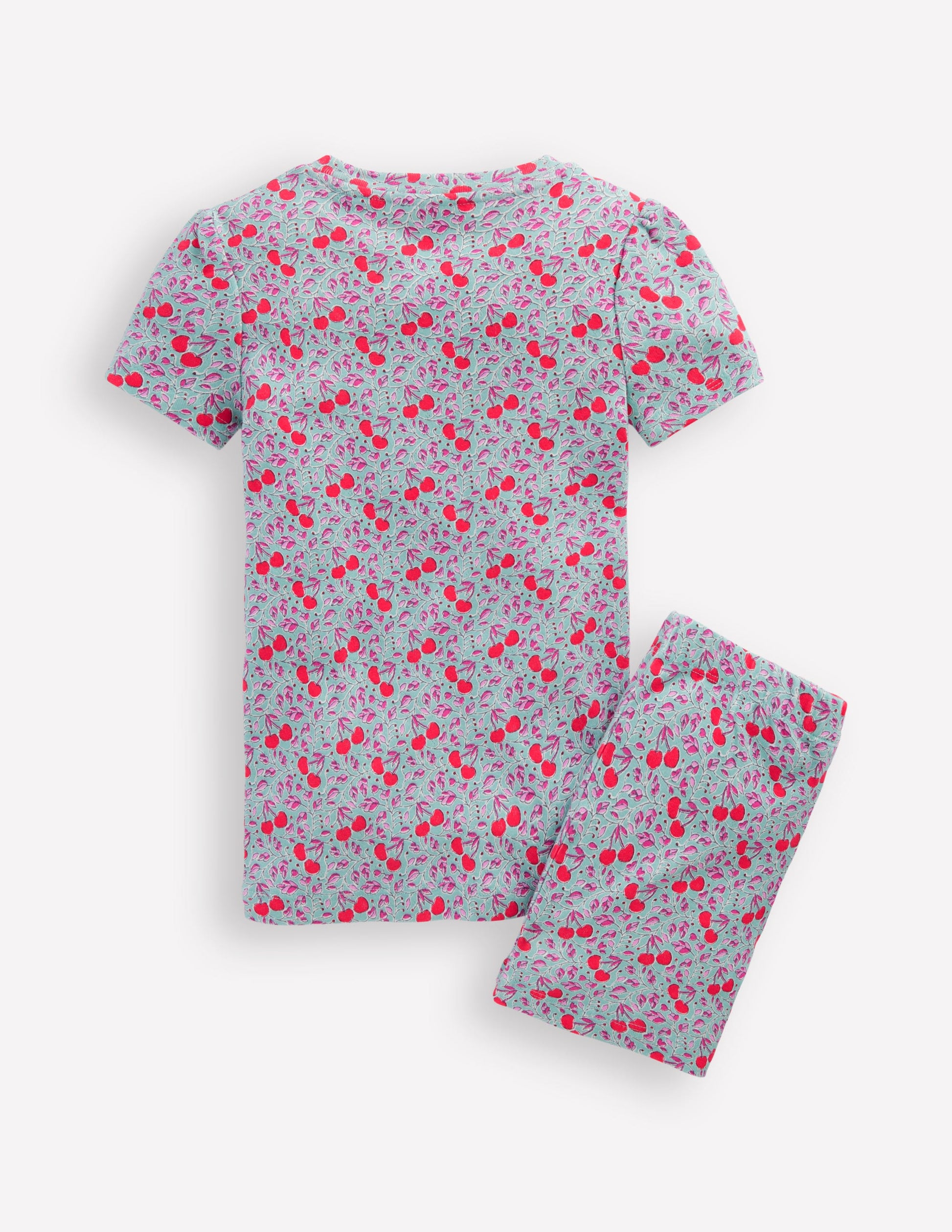 Eng anliegender Pointelle-Schlafanzug-Kirschgarten-2